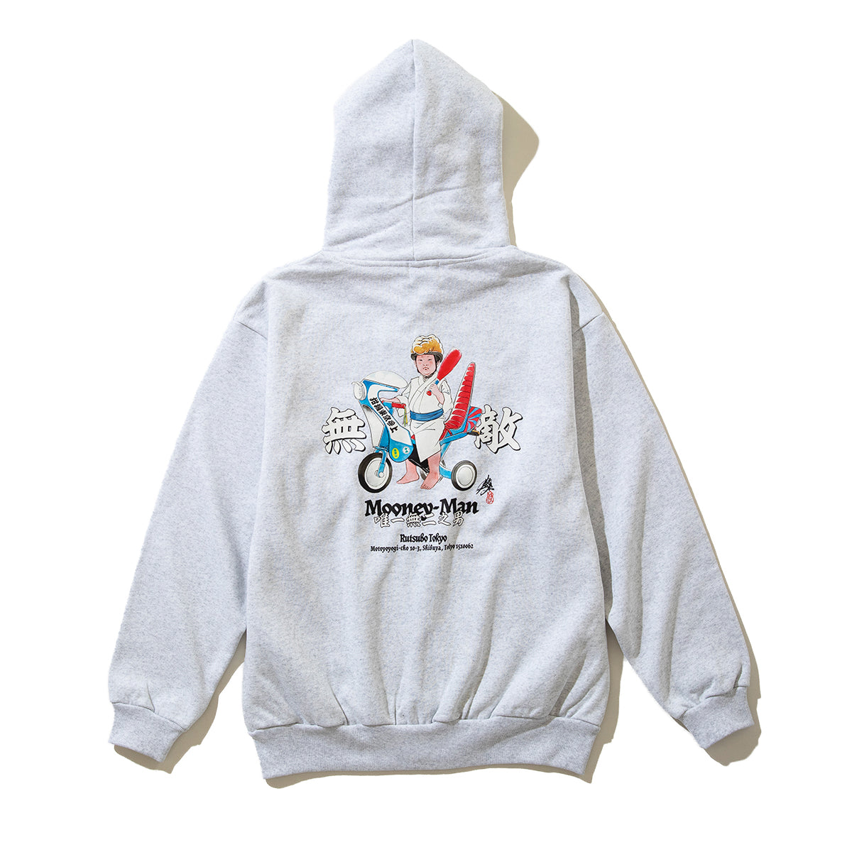 坩堝 Mooney-man (無二男) ZIP PARKA (RUTSUBO×YU SUDA) RUTSUBO ムーニーマン ジップ パーカ R25HO-SUDA-PF【メンズ ジップパーカ 厚手 裏起毛 刺繍ロゴ スウェット 25FW】