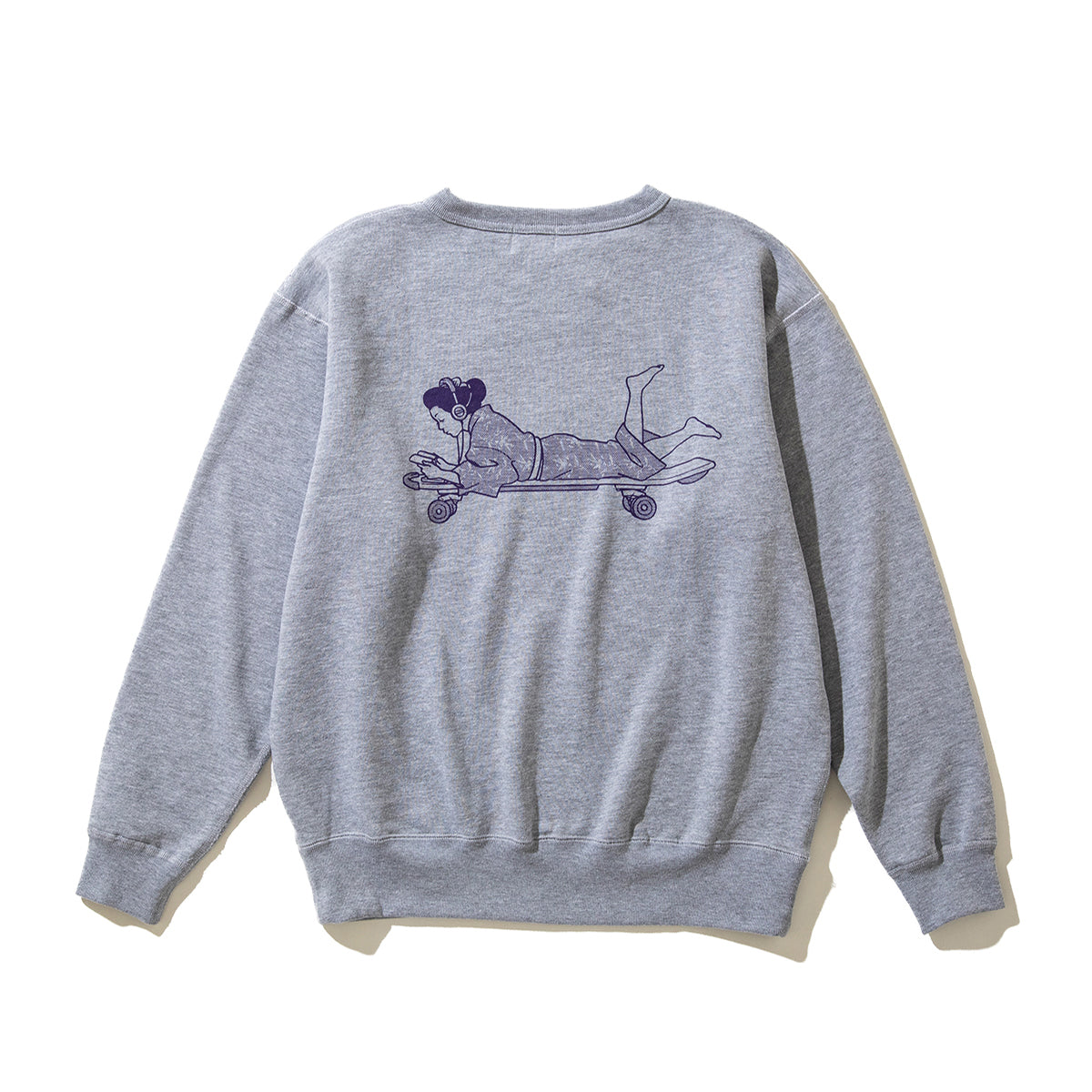 坩堝 BOOK WORM CREW SWEAT (RUTSUBO×YU SUDA) RUTSUBO ブックワーム クルー スウェット R25HO-SUDA-PF3【メンズ クルースウェット グラフィック 肉厚スウェット 90年代 スケート 25FW】