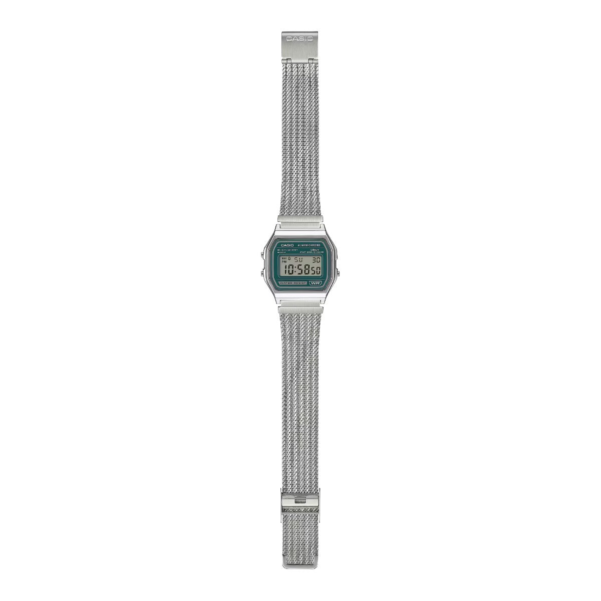 CASIO A158WEM-3JF カシオ A158WEM-3JF A158WEM-3JF【メンズ デジタルウオッチ メッシュバンド ステンレス 防水 軽量 クラシック 25FW】