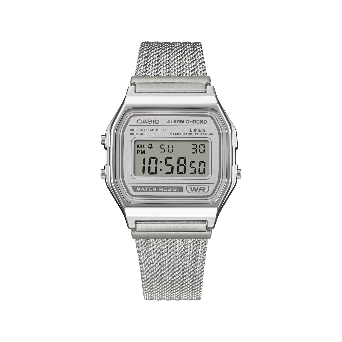 CASIO A158WEM-7JF カシオ A158WEM-7JF A158WEM-7JF【メンズ デジタルウオッチ メッシュバンド ステンレス 防水 軽量 クラシック 25FW】