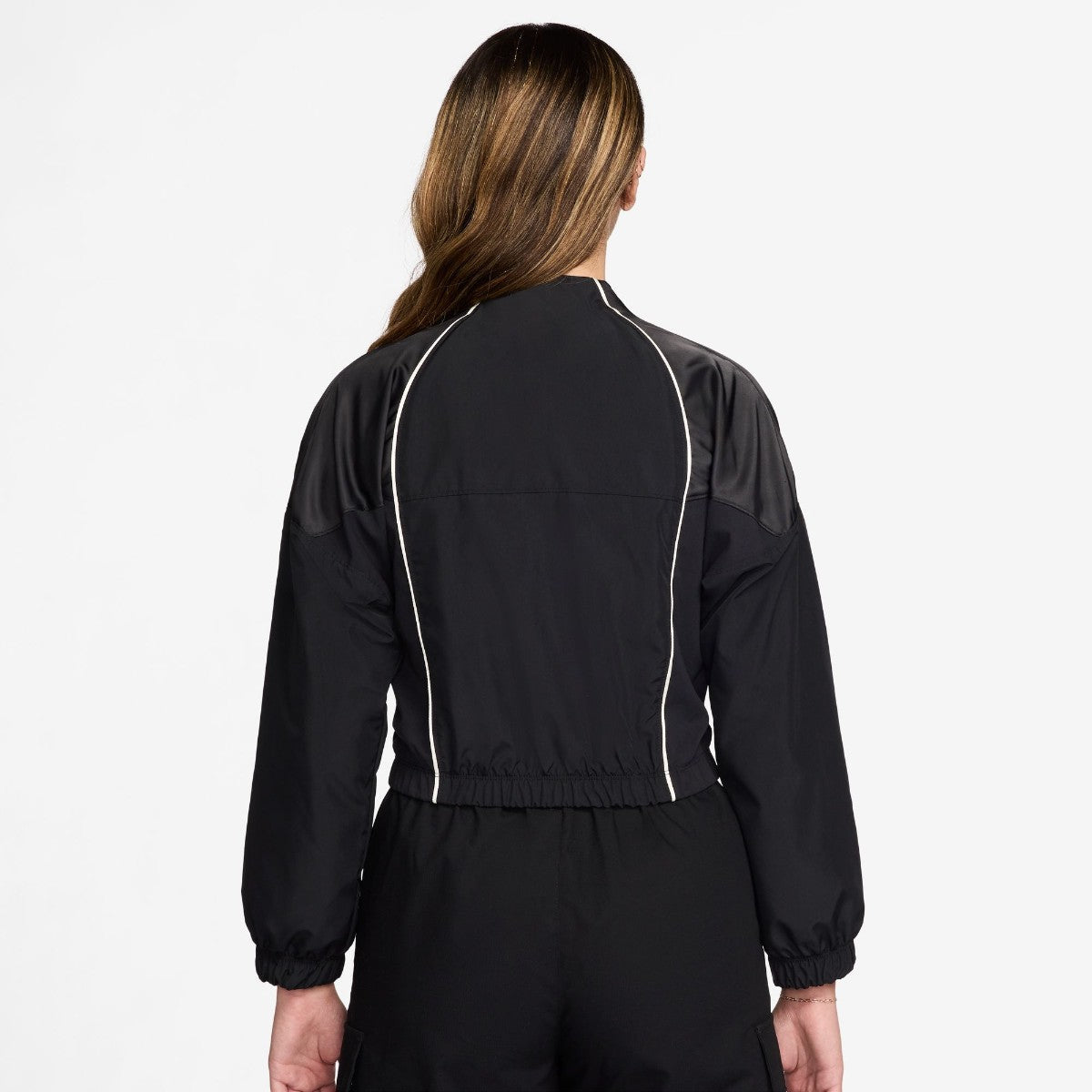 NIKE Women's NSW Shrunken Track Jacket ナイキ ウィメンズ NSW シュランクン トラックジャケット IF0217【レディース トラックジャケット クロップド丈 撥水性 通気性 メッシュ 軽量アウター 26SS】