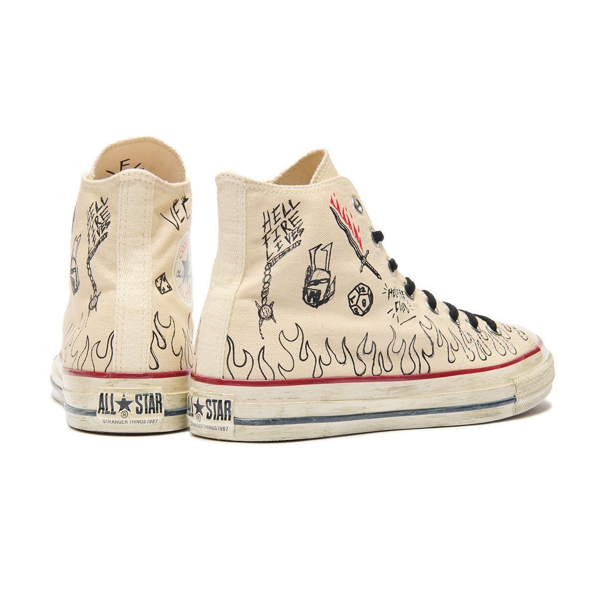 CONVERSE ALL STAR AGED 87 HC HI / STRANGER THINGS 5 コンバース オールスター エイジド 87 HC HI / ストレンジャー・シングス 5 31317091【メンズ コラボ クッション性 エイジング加工 グラフィック 26SS】