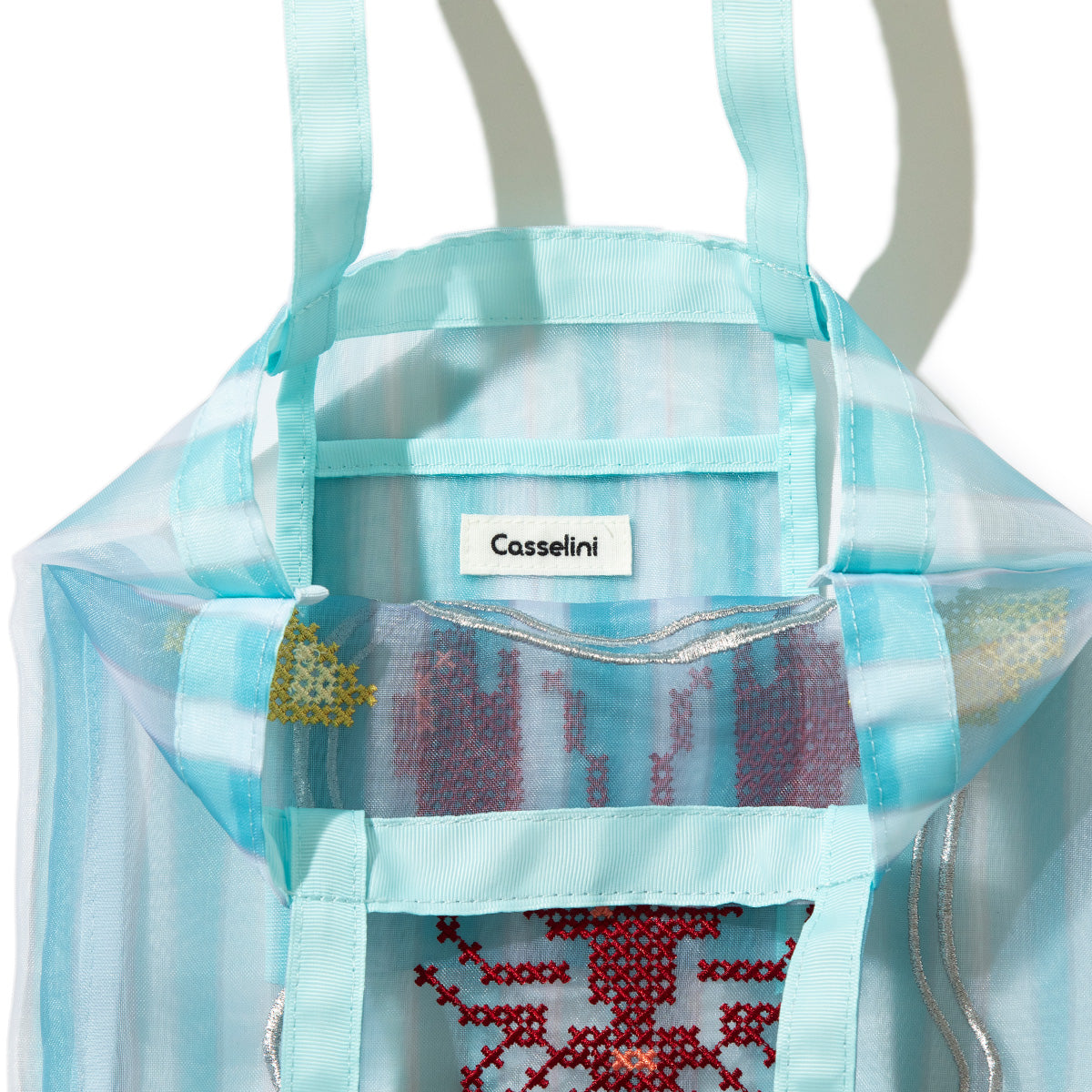 Casselini Tulle Embroidery Tote キャセリーニ チュール刺繍トート 254-111505【レディース チュール素材 透け感 26SS】
