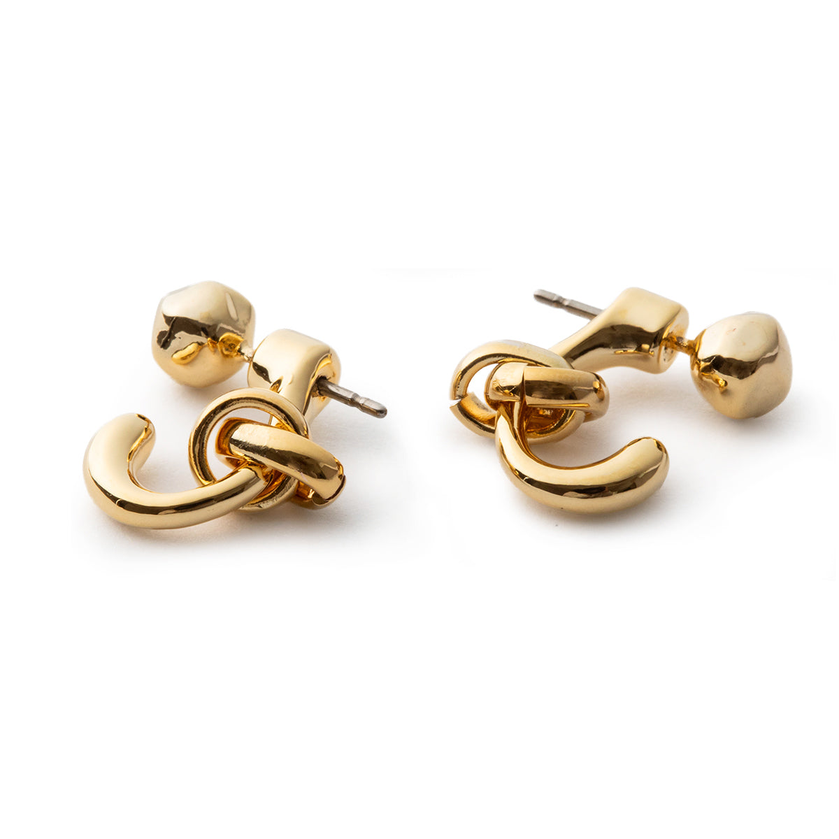 LAPUIS Drop flow coil pierced earrings 254-220107-GLD – Kinetics