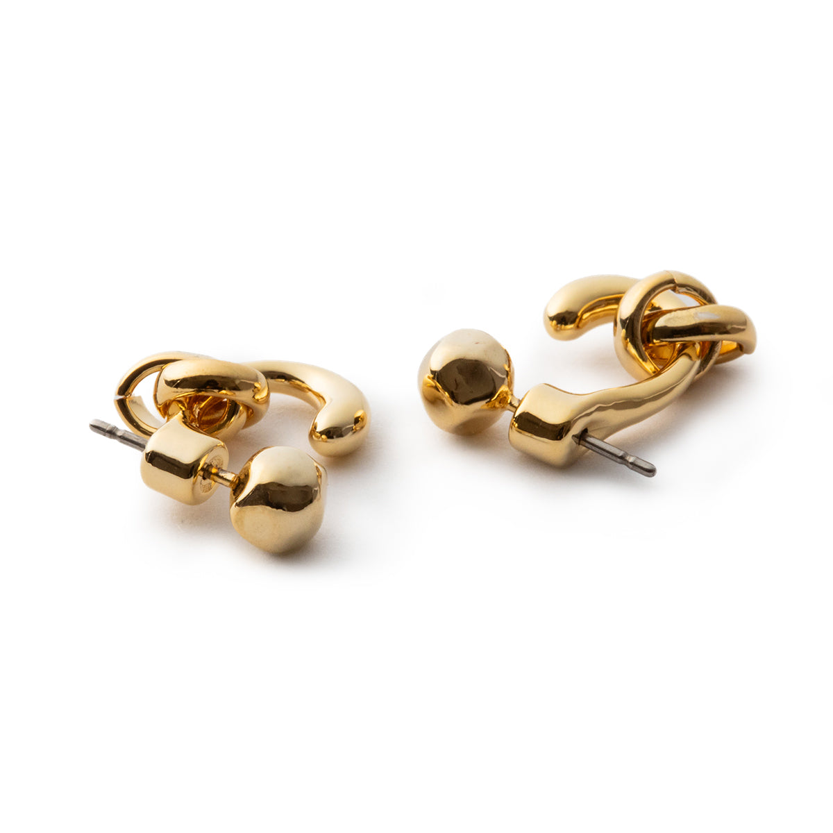 LAPUIS Drop flow coil pierced earrings ラピュイ ドロップ フロー コイル ピアス 254-220107-GLD【レディース 日本製 26SS】