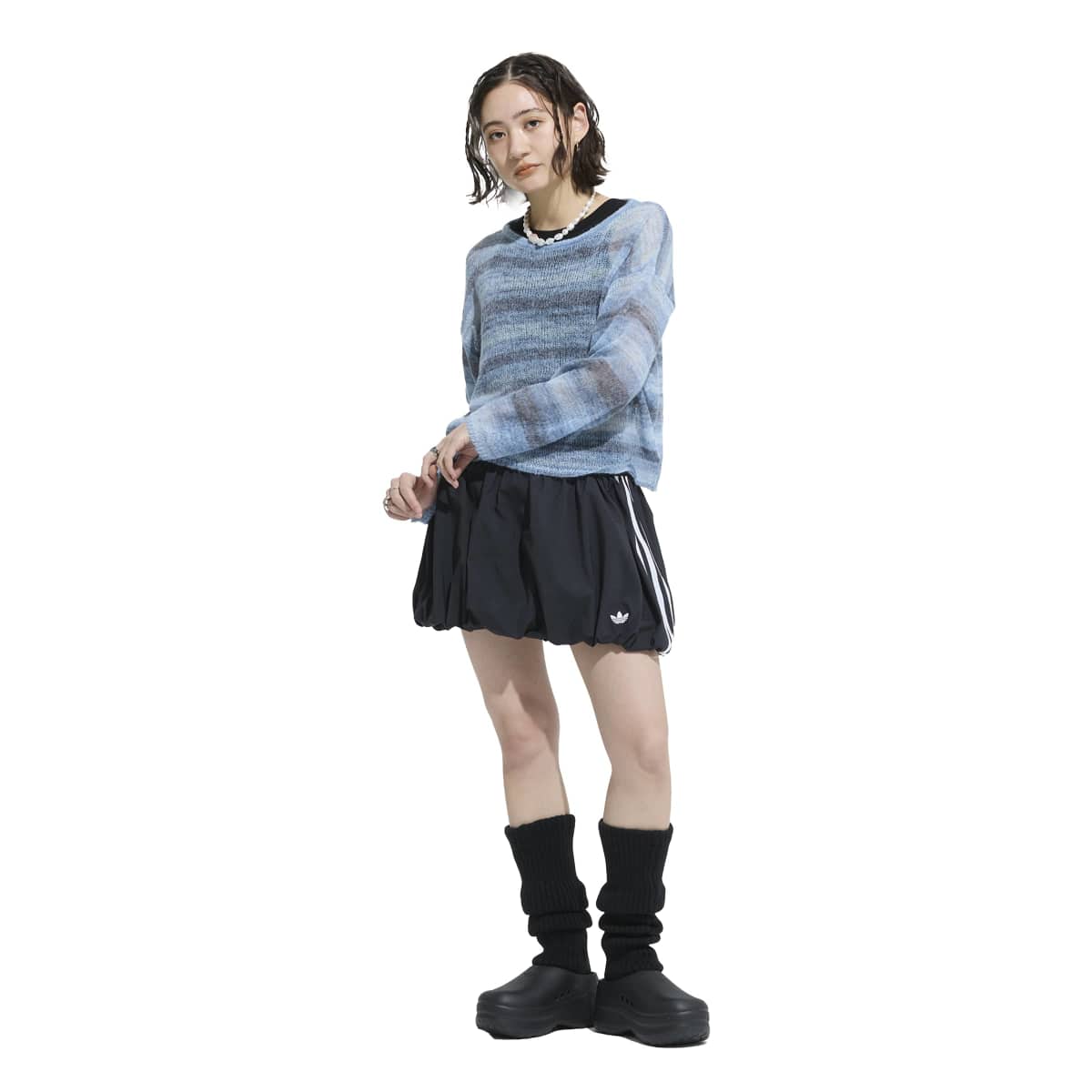 adidas originals BALLOON SKIRT アディダスオリジナルス バルーンスカート KD0299【レディース バルーンスカート ジップ カジュアル スタイリッシュ プレーンウィーブ 26SS】