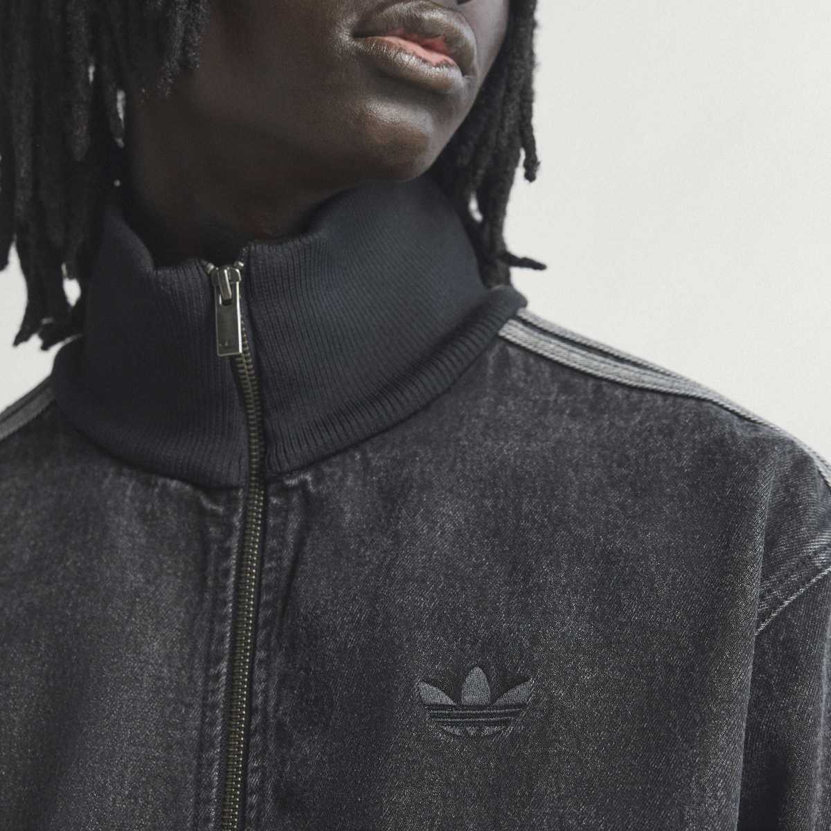 adidas originals Adicolor Denim Firebird Track Top アディダスオリジナルス アディカラー デニム フファイヤーバード トラックトップ KD1516【メンズ デニム トラックトップ ルーズフィット フルジップ 機能性 26SS】