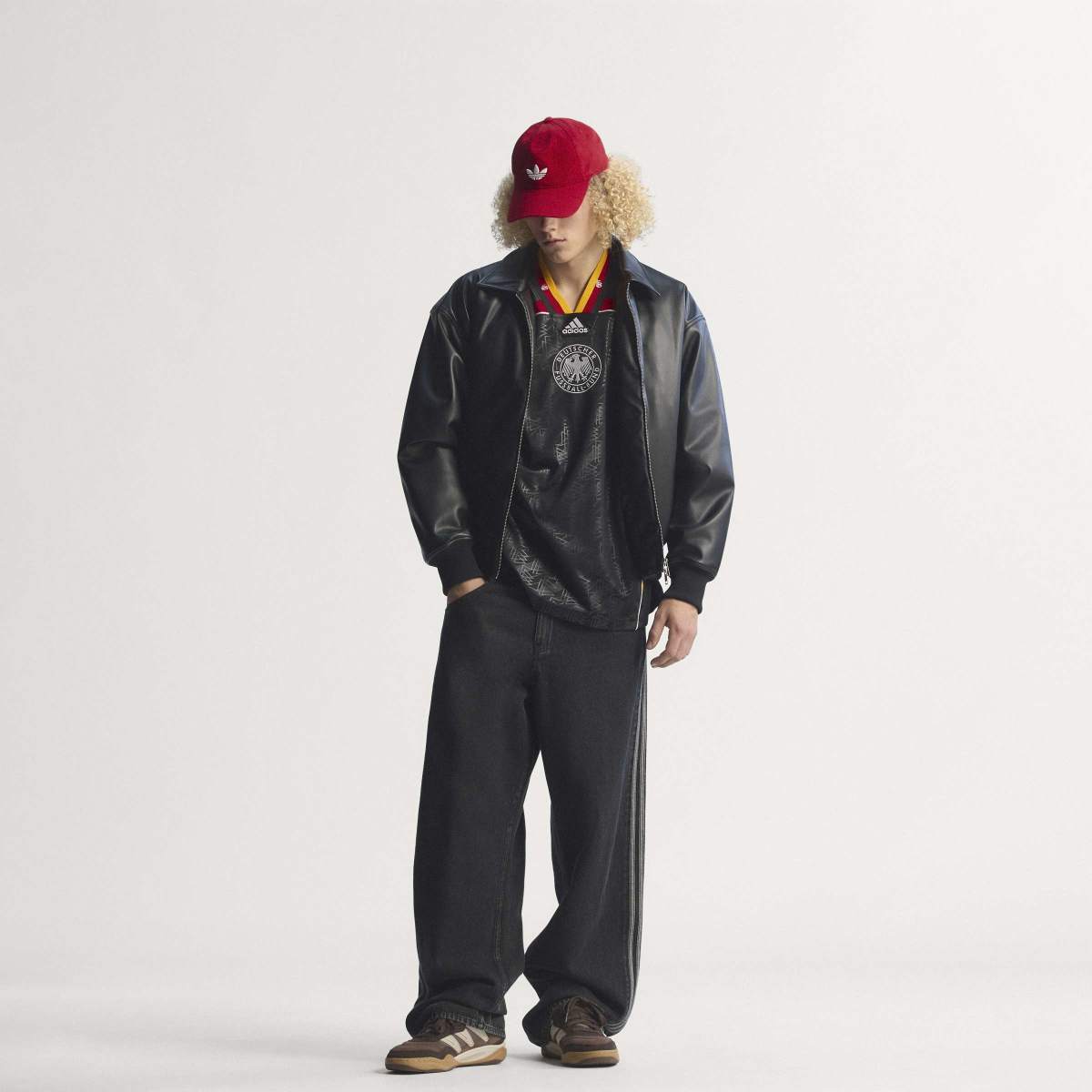 adidas originals BRING BACK REMIX GERMANY JERSEY アディダスオリジナルス ブリングバック リミックス ドイツ ジャージ KD5980【メンズ オーバーサイズ ストリート カジュアル リラックスフィット モダン 26SS】