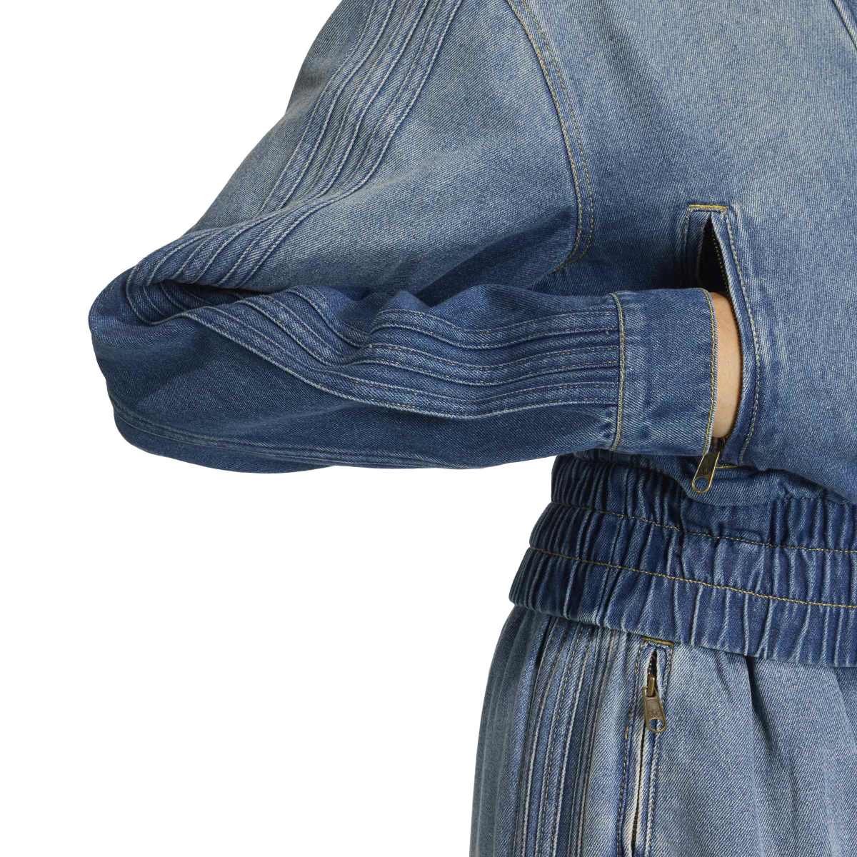 adidas originals Denim Track Top アディダスオリジナルス デニム トラックトップ KE1072【レディース デニム トラックトップ フィット感 ハイネック ボタン留め 耐久性 26SS】