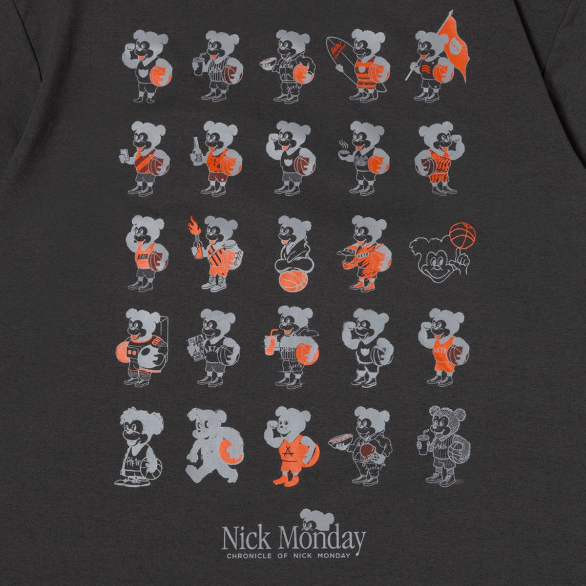 AKTR NICK CHRONICLE SPORTS TEE アクター ニック・クロニクル スポーツTシャツ 126-004005【メンズ バスケットボール Tシャツ スポーツTシャツ トレーニングウェア 吸汗速乾 半袖Tシャツ 26SS】