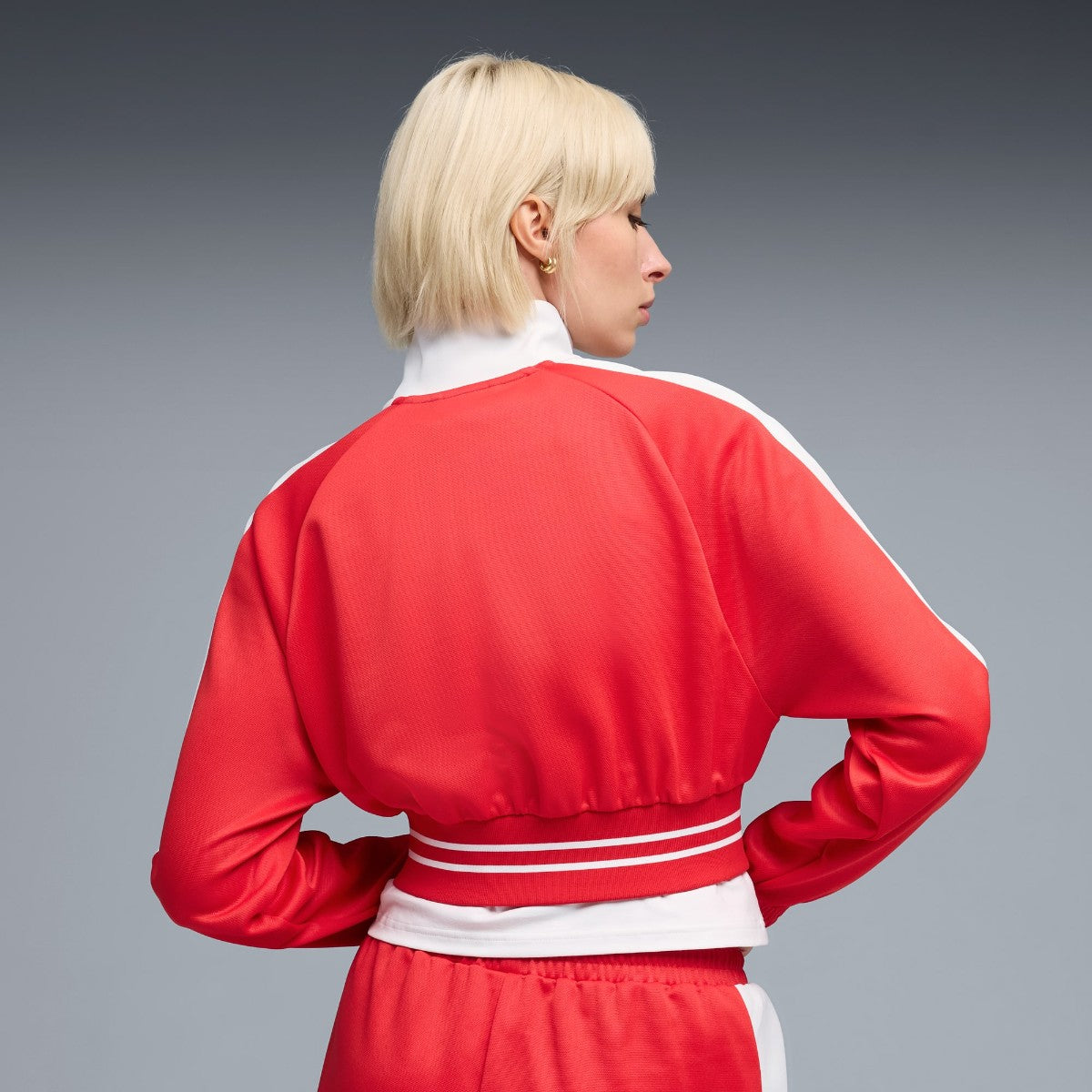 PUMA T7 PIQUE RELAXED CROPPED TRACK JACKET プーマ T7 ピケ リラックスド クロップド トラックジャケット 636779【レディース トラックジャケット メンズ スポーツジャケット ストリートジャケット 26SS】