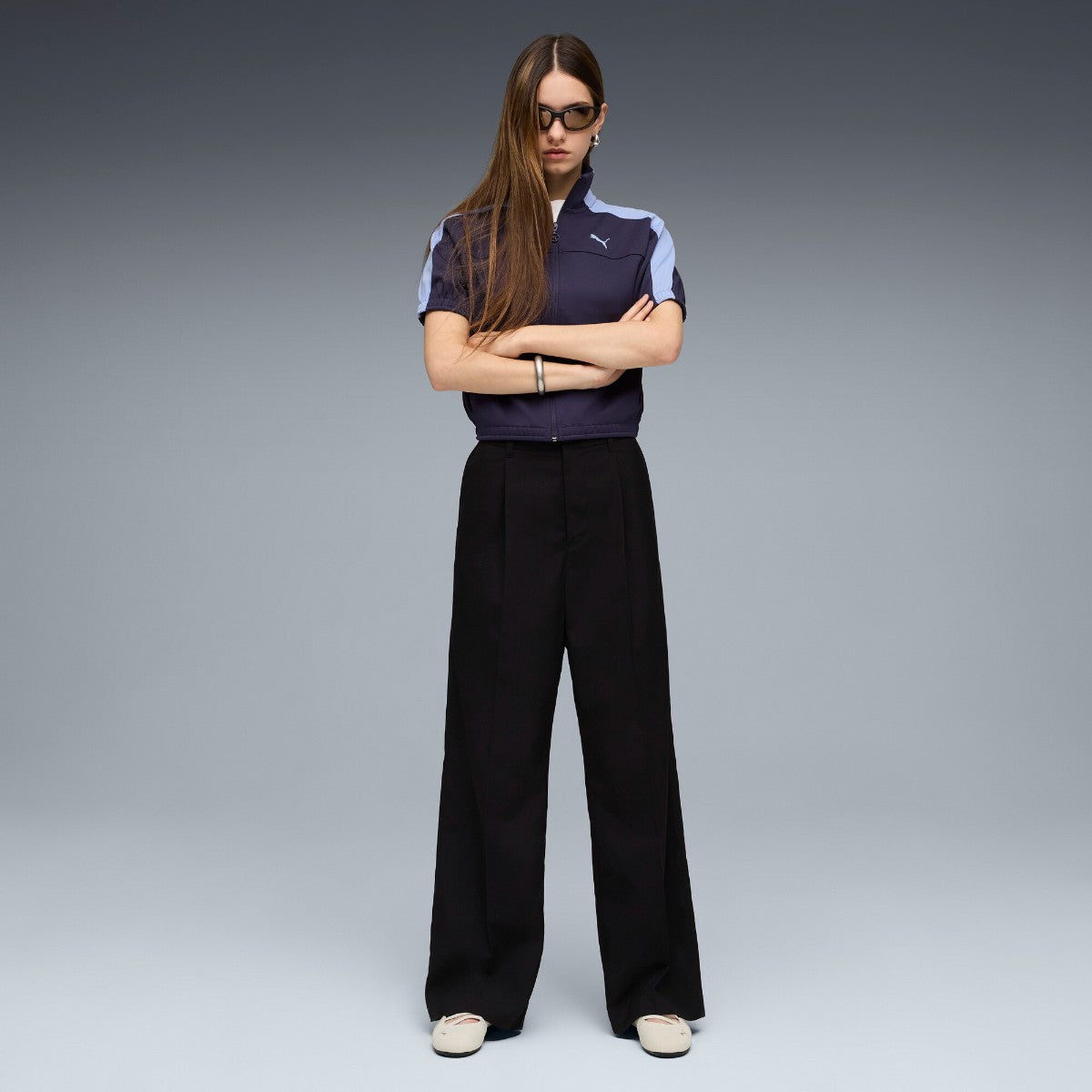 PUMA WNS SHORT SLEEVE TRACK JACKET プーマ ウィメンズ ショートスリーブ トラックジャケット 636871【レディース アウター スポーツウェア フルジップ ジャケット スタンドカラー 26SS】