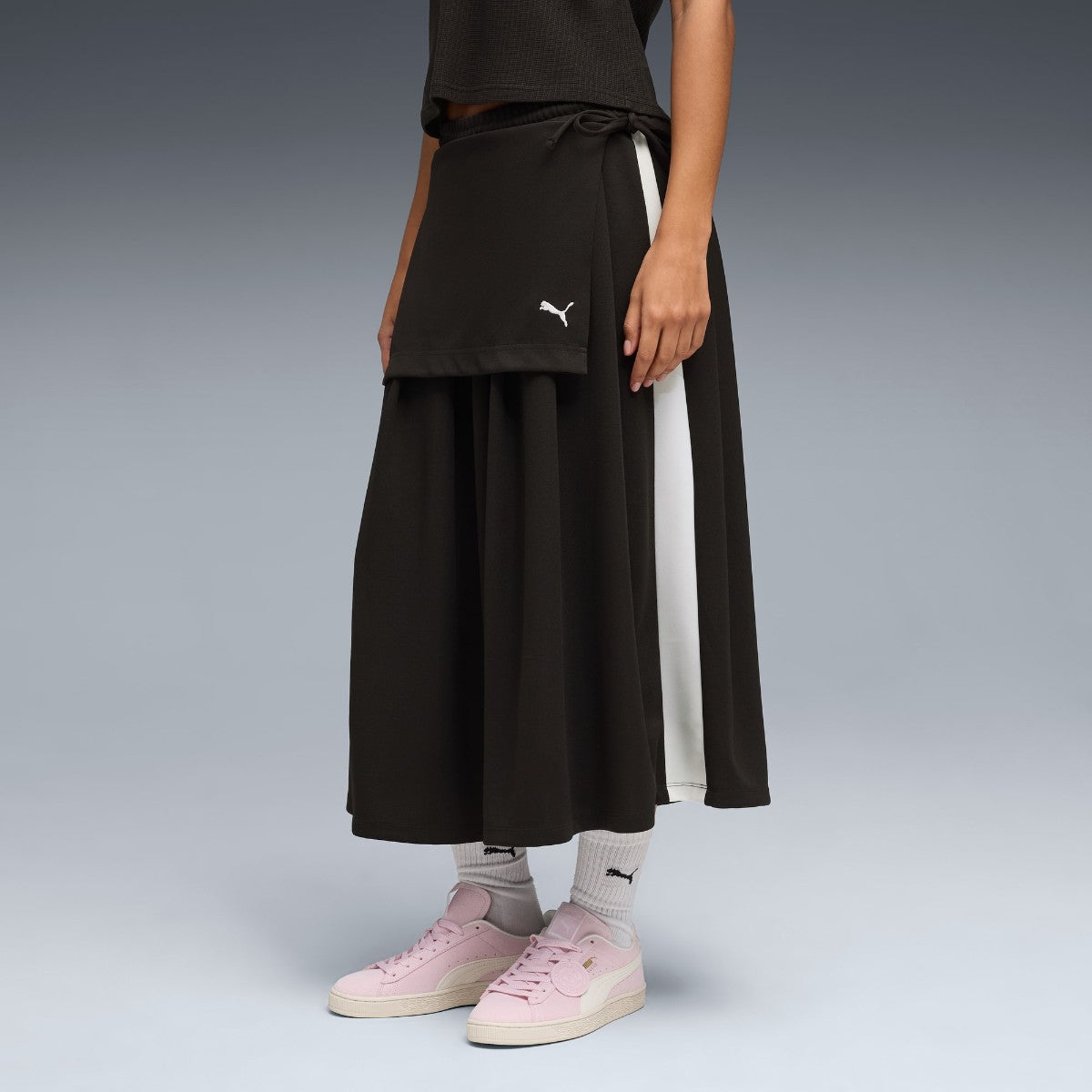 PUMA T7 MIDI PLEATED SKIRT WNS プーマ T7 ミディ プリーツ スカート 636872【レディース プリーツスカート ミディスカート ミドル丈スカート ウエストゴムスカート 26SS】