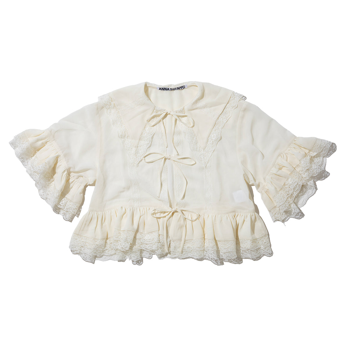 ANNA SUI NYC Dreamy Blouse アナスイ エヌワイシー ドリーミーブラウス 16110372【レディース シースルー ブラウス レース 26SS】