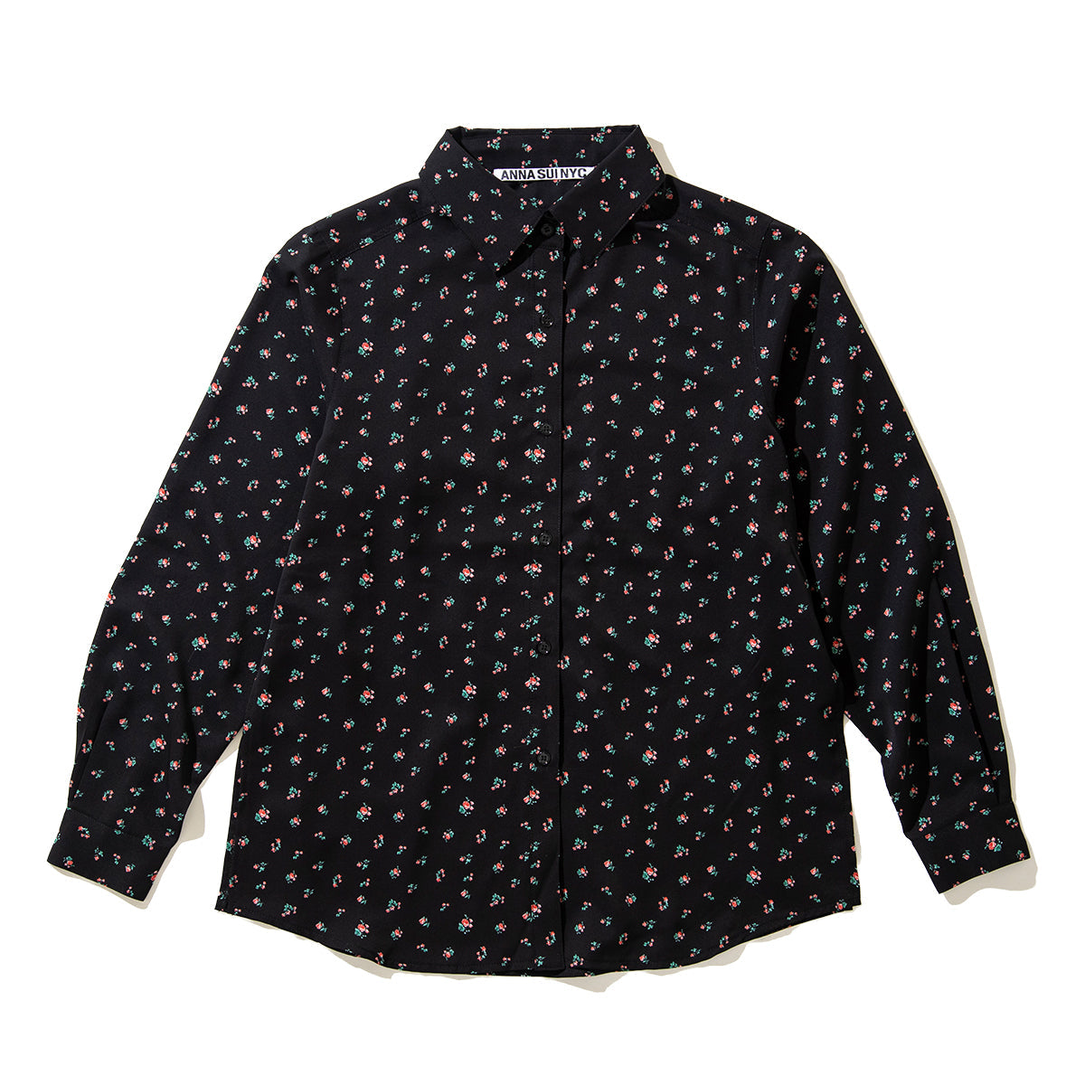 ANNA SUI NYC FLOWER TIE SHIRT アナスイ エヌワイシー フラワータイシャツ 16111361【レディース 花柄 シャツ ポリエステル素材 ネクタイ付き 26SS】