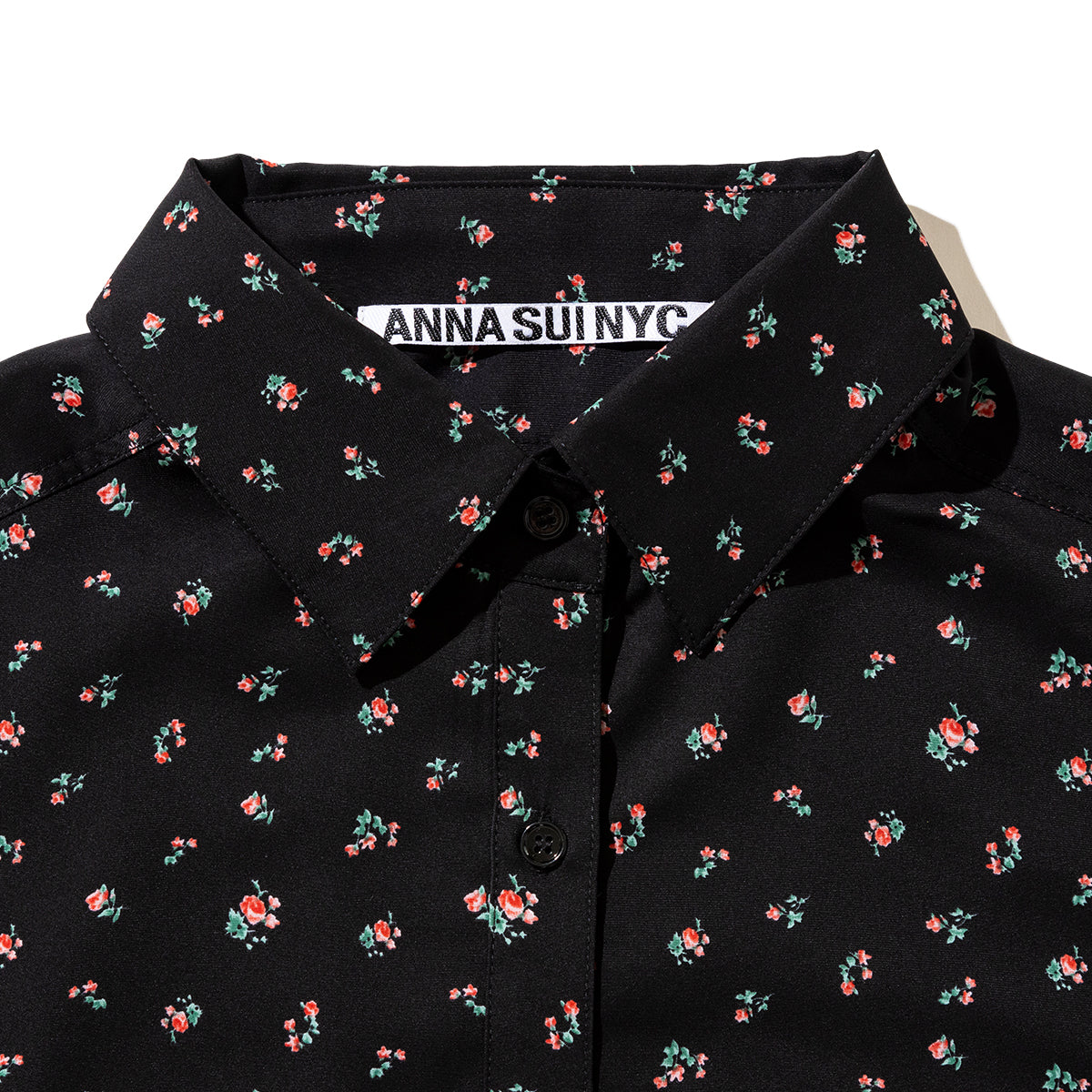 ANNA SUI NYC FLOWER TIE SHIRT アナスイ エヌワイシー フラワータイシャツ 16111361【レディース 花柄 シャツ ポリエステル素材 ネクタイ付き 26SS】