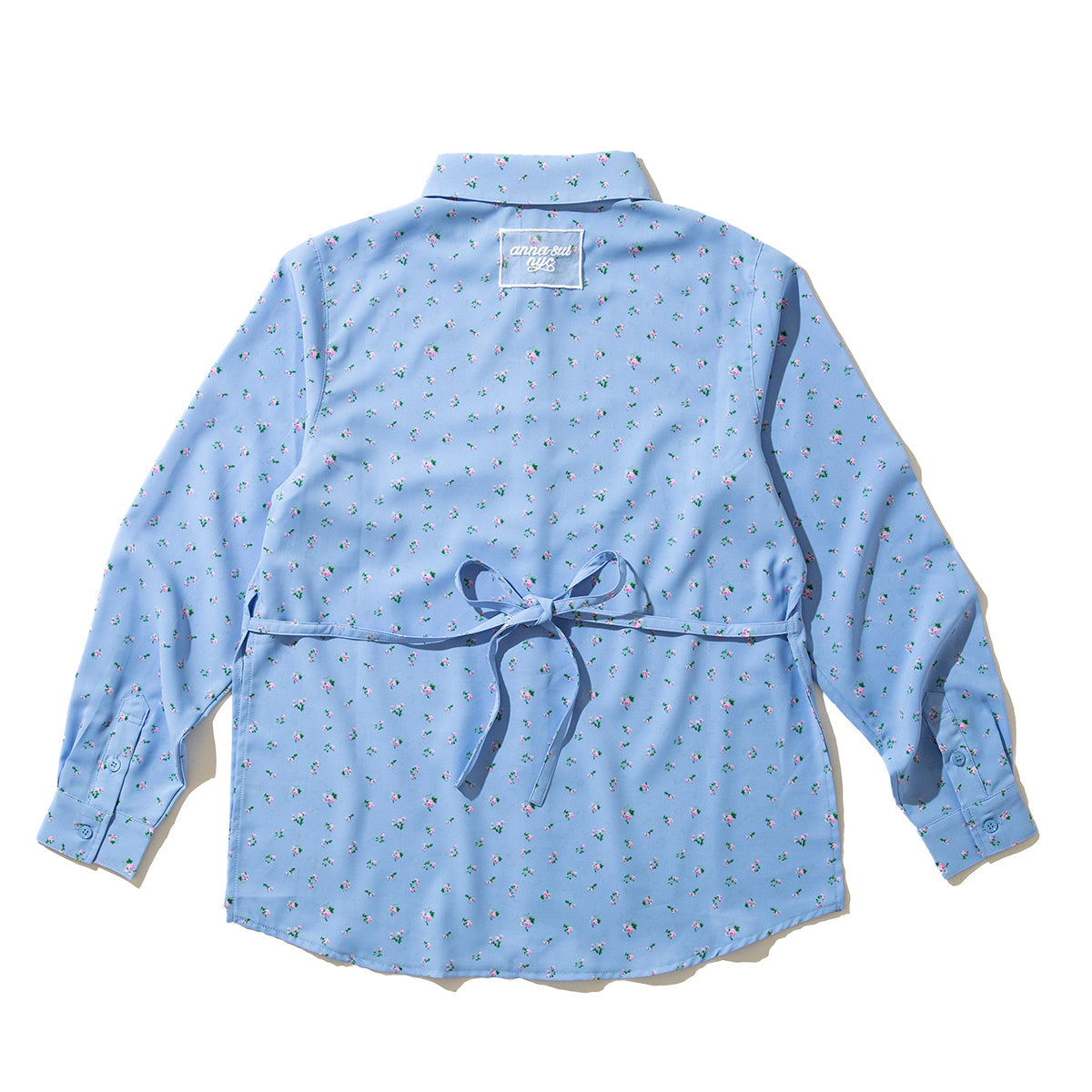 ANNA SUI NYC FLOWER TIE SHIRT アナスイ エヌワイシー フラワータイシャツ 16111361【レディース 花柄 シャツ ポリエステル素材 ネクタイ付き 26SS】