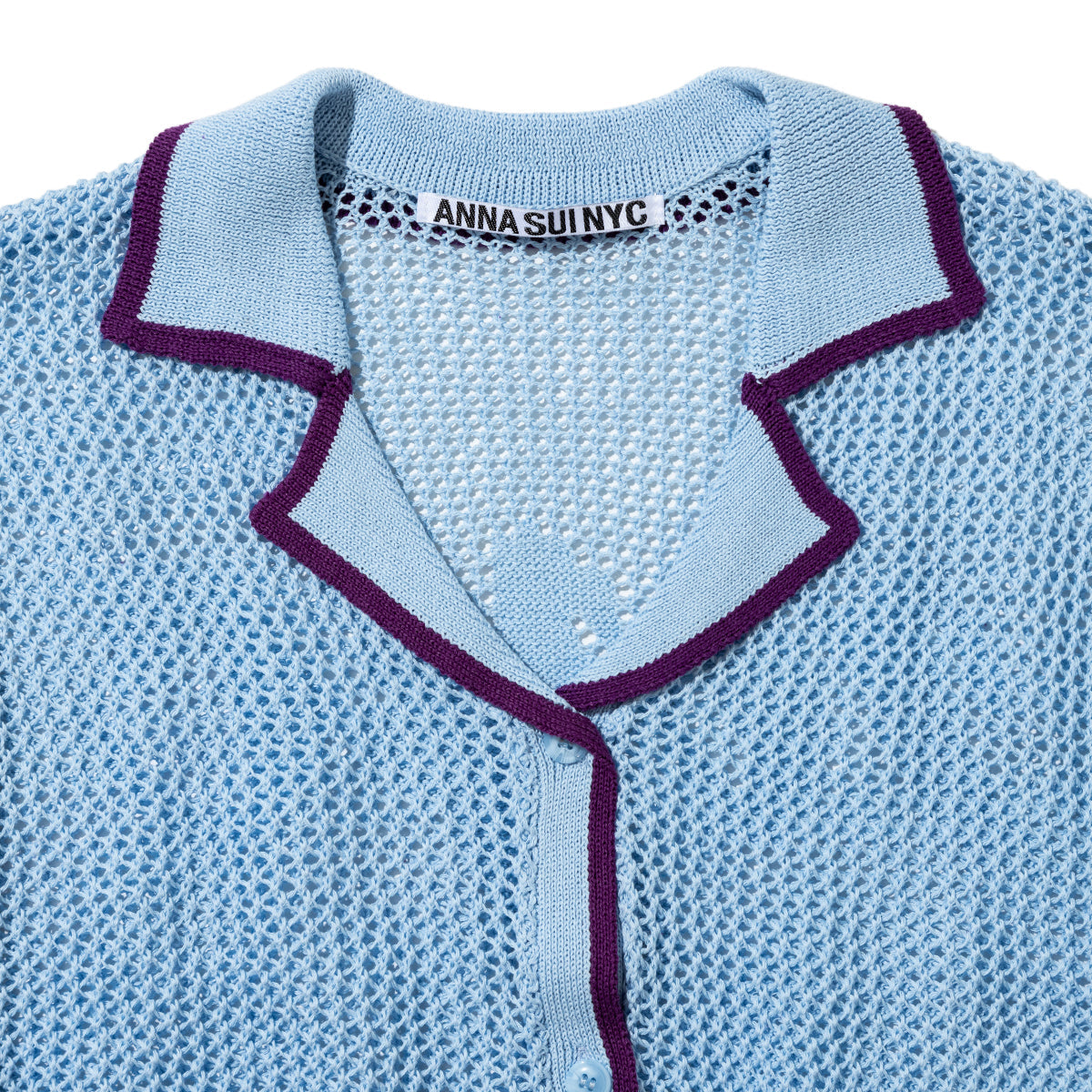 ANNA SUI NYC Mesh Knit S/S Cardigan アナスイ エヌワイシー メッシュニット半袖カーディガン 16122387【レディース 通気性 羽織 26SS】