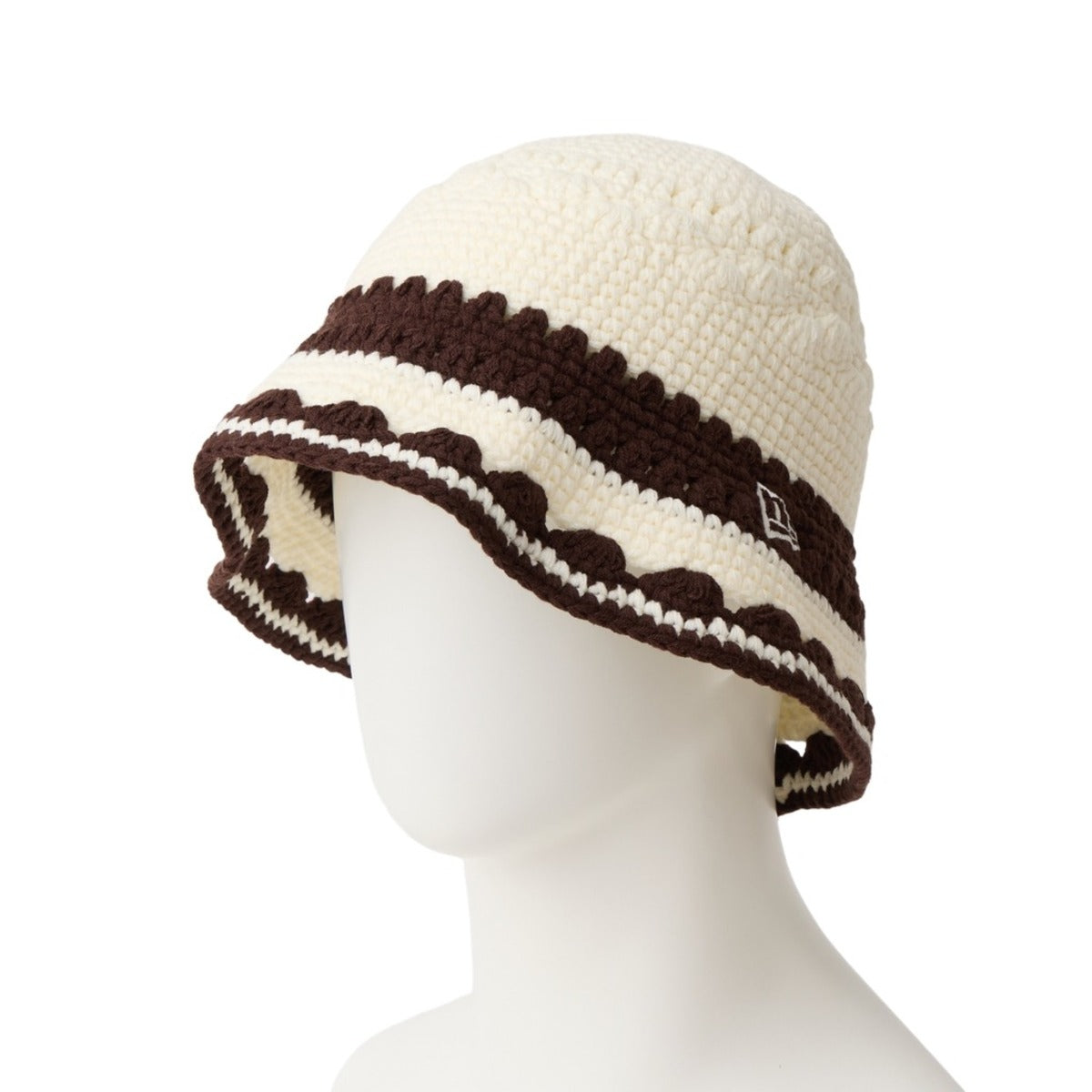NEW ERA CROCHET KNIT BORDER BUCKET ニューエラ クロシェ ニット ボーダー バケット 14744712【メンズ 手編み クロシェハット リラックス 26SS】