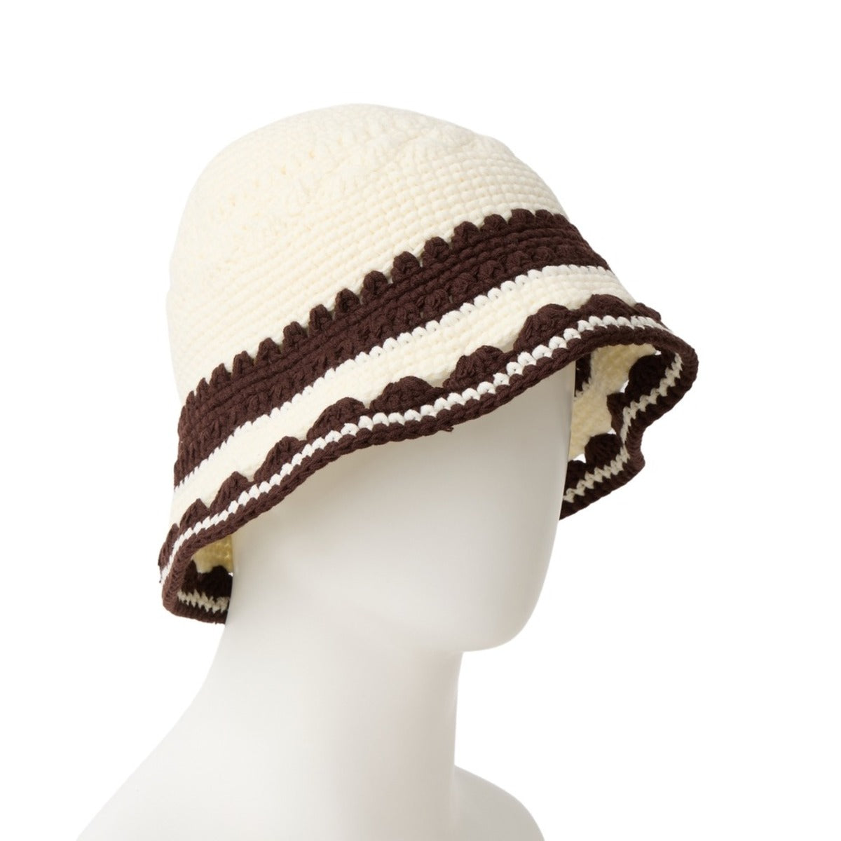 NEW ERA CROCHET KNIT BORDER BUCKET ニューエラ クロシェ ニット ボーダー バケット 14744712【メンズ 手編み クロシェハット リラックス 26SS】