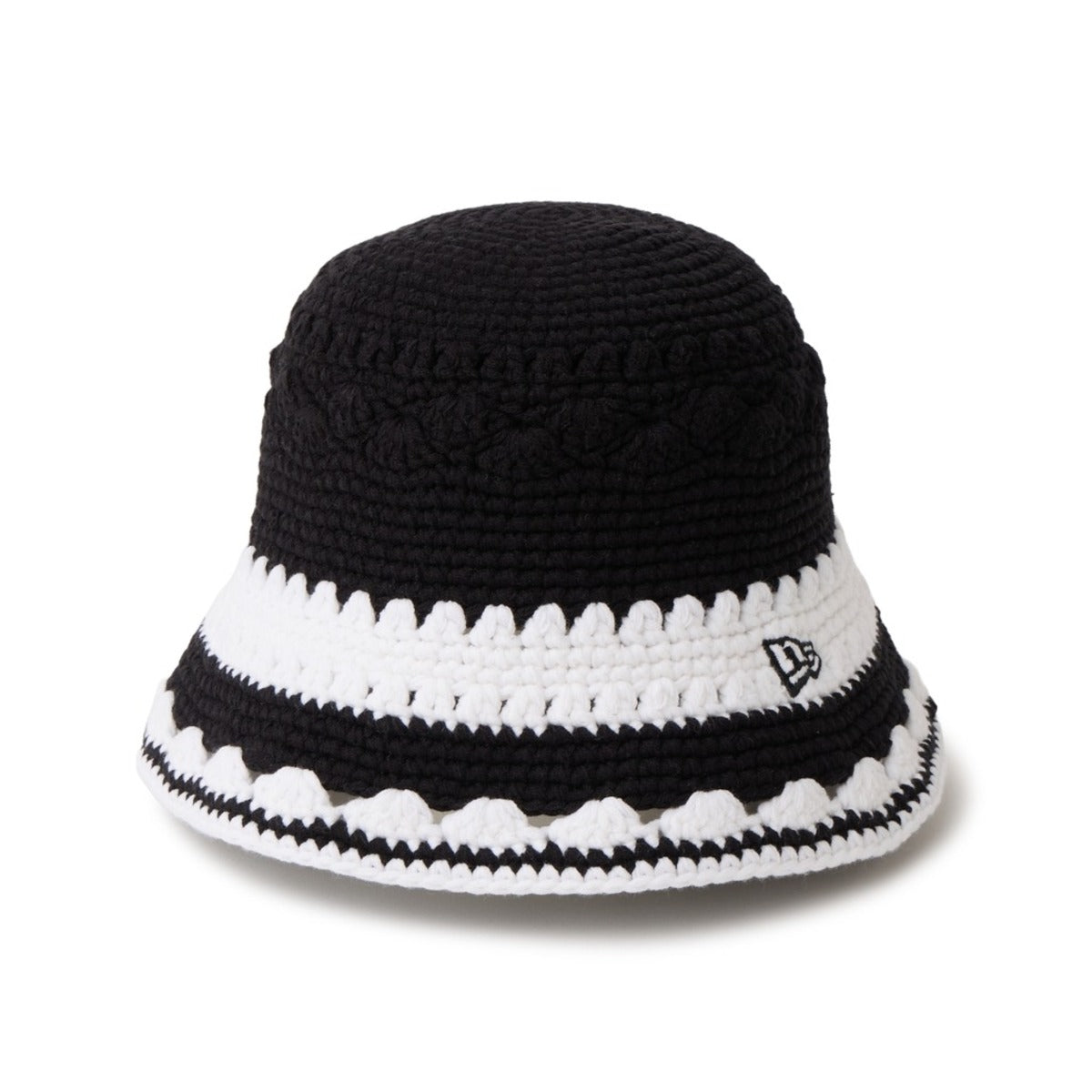 NEW ERA CROCHET KNIT BORDER BUCKET ニューエラ クロシェ ニット ボーダー バケット 14744713【メンズ 手編み クロシェハット リラックス 26SS】
