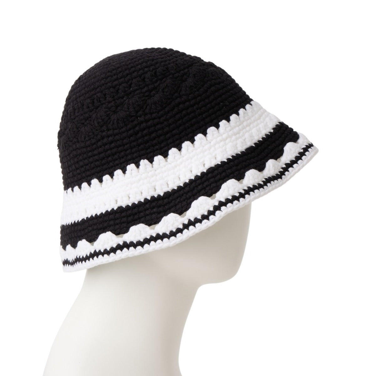 NEW ERA CROCHET KNIT BORDER BUCKET ニューエラ クロシェ ニット ボーダー バケット 14744713【メンズ 手編み クロシェハット リラックス 26SS】