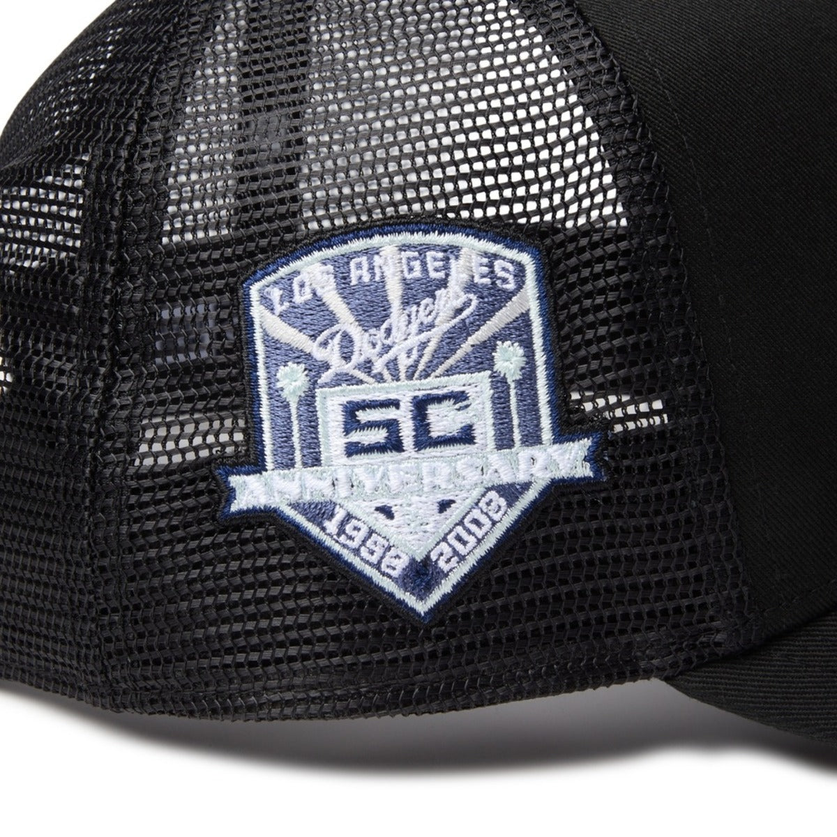 NEW ERA LOS ANGELES DODGERS 50TH ANNIVERSARY SIDE PATCH 9FORTY A-FRAME TRUCKER ニューエラ サイド パッチ ナイン フォーティ エーフレーム トラッカー 14744914-108【メンズ メッシュキャップ カーブドバイザー 26FW】