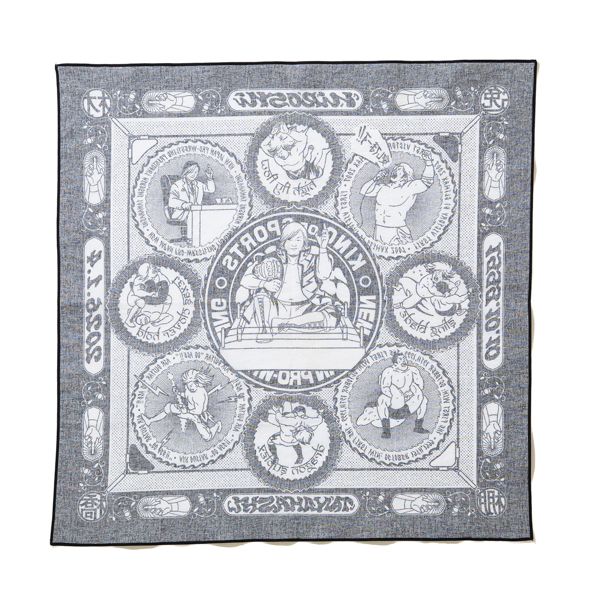 HIROSHI TANAHASHI TANAHASHI BANDANA (RUTSUBO x YU SUDA) 棚橋弘至 棚橋弘至 バンダナ R-TANAHASHI-AC1【メンズ バンダナ コラボ 受注生産 26SS】