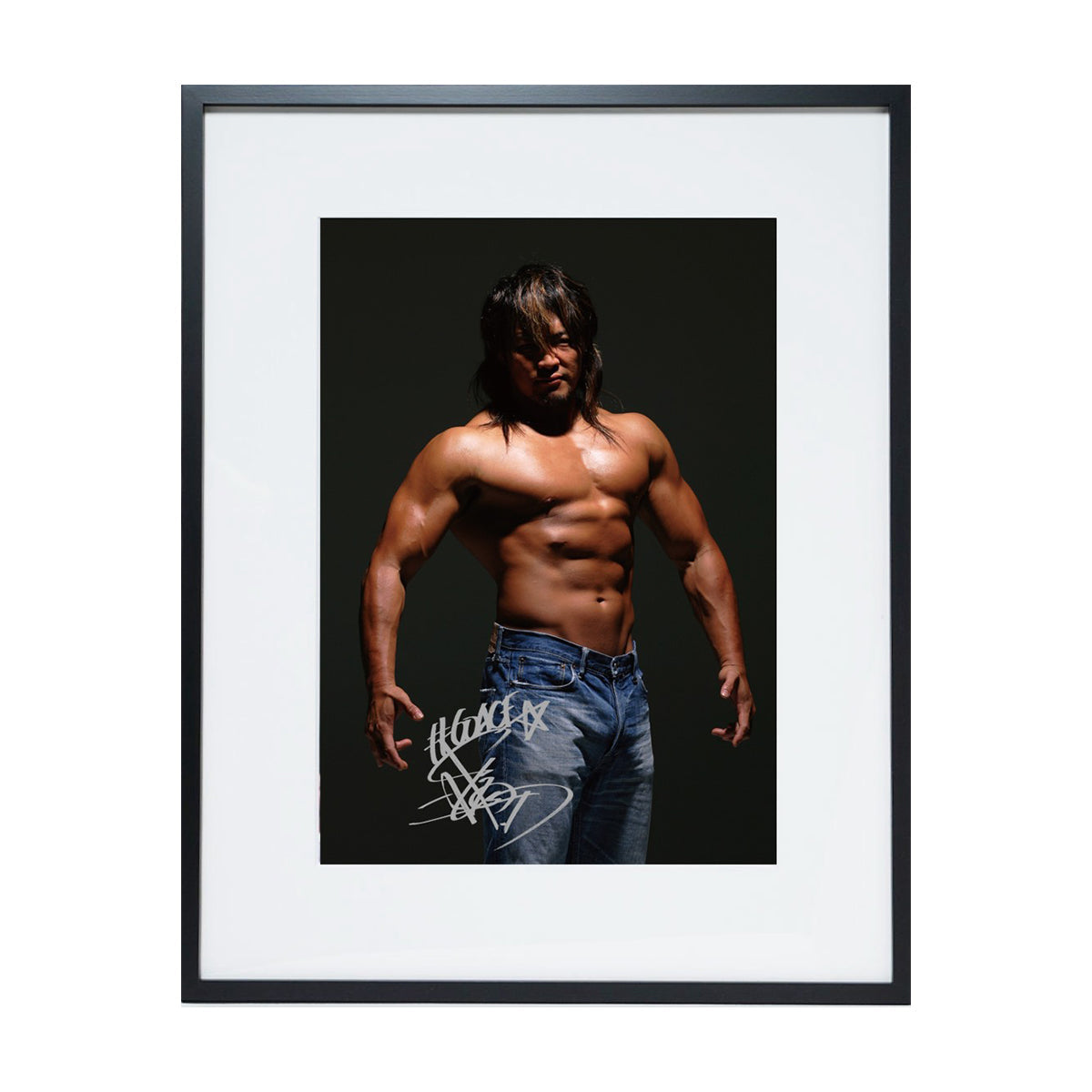 HIROSHI TANAHASHI 棚橋弘至×週プロ 直筆サイン入り額装 #1 T-S-FRAMED