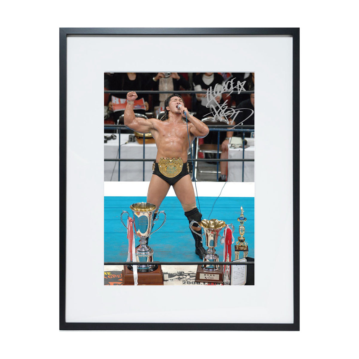 HIROSHI TANAHASHI 棚橋弘至×東スポ 直筆サイン入り額装 #1 T-T-FRAMED