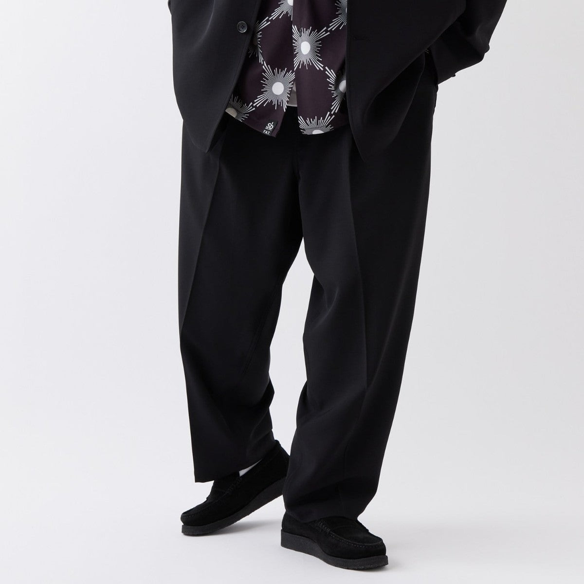 FAT N.T. "THUNDER" エフエイティー N.T. "サンダー" F32610-PN19【メンズ コラボ ワイドテーパード イージーパンツ ベルトレス 26SS】