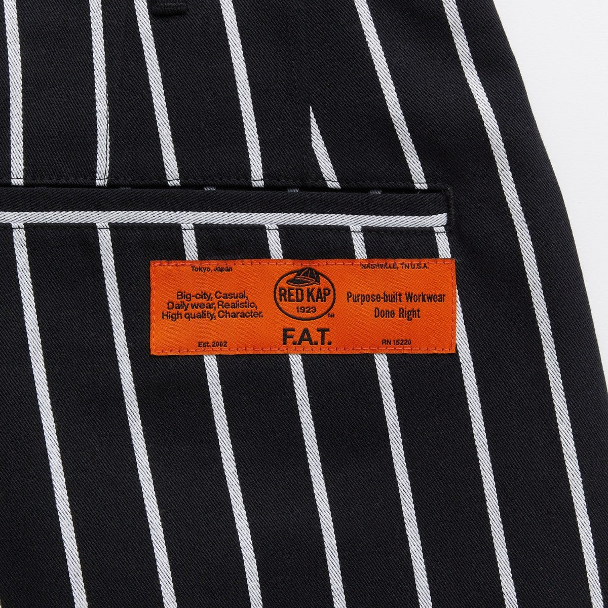 FAT THREEKAP エフエイティー THREEKAP F32610-PN21【メンズ チノパン ワークパンツ テーパード ストライプ 26SS】