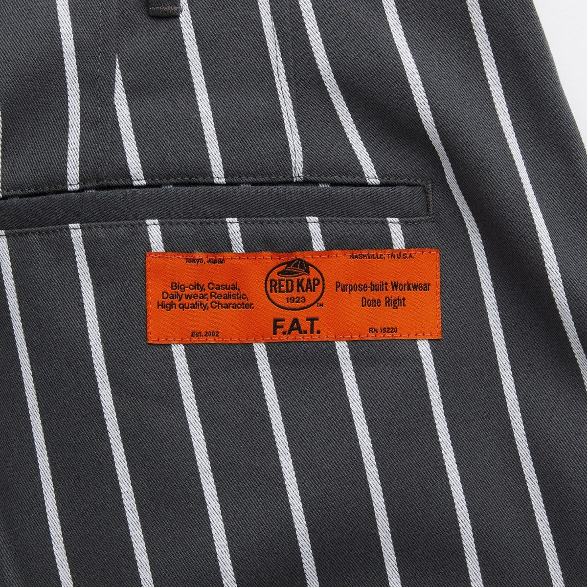 FAT THREEKAP エフエイティー THREEKAP F32610-PN21【メンズ チノパン ワークパンツ テーパード ストライプ 26SS】