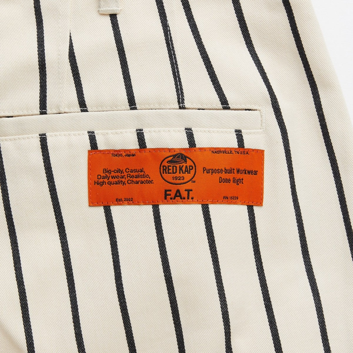 FAT THREEKAP エフエイティー THREEKAP F32610-PN21【メンズ チノパン ワークパンツ テーパード ストライプ 26SS】