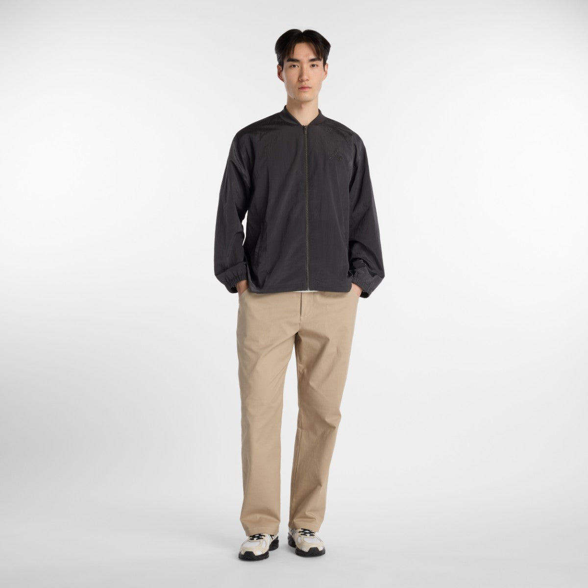 New Balance 大谷翔平 Signature Crinkle Nylon Jacket ニューバランス 大谷翔平シグネチャークリンクルナイロンジャケット MJ61T0G【メンズ ナイロンジャケット 軽量アウター リラックスフィット デイリーユース 26SS】