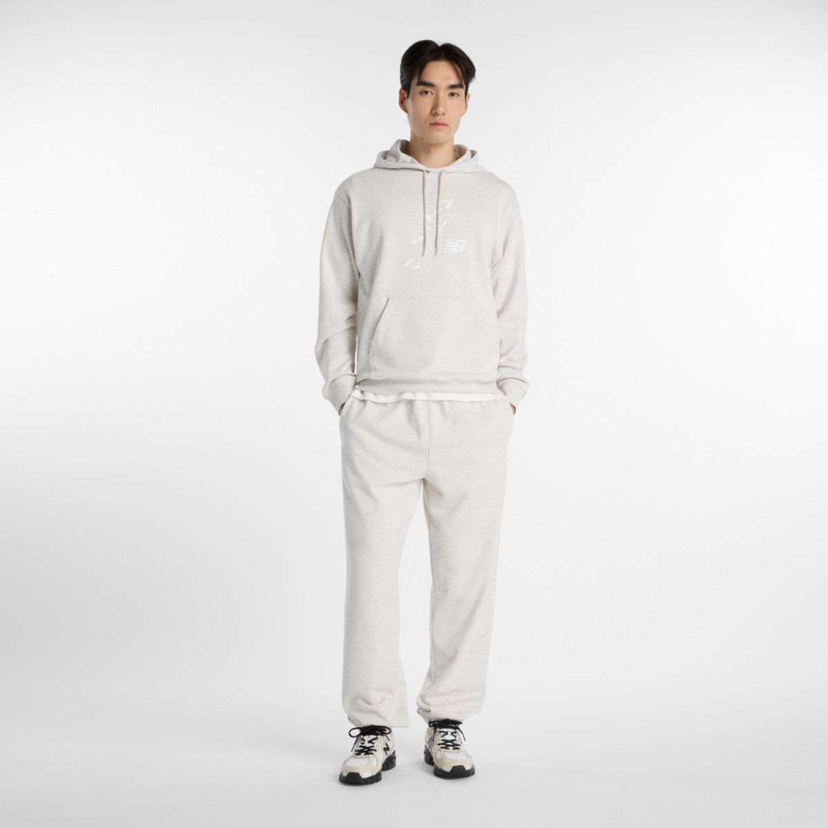 New Balance 大谷翔平 Always On Logo Hoodie ニューバランス 大谷翔平オールウェイズオンロゴフーディ MT6180F【メンズ フーディ リラックスフィット コットン素材 26SS】
