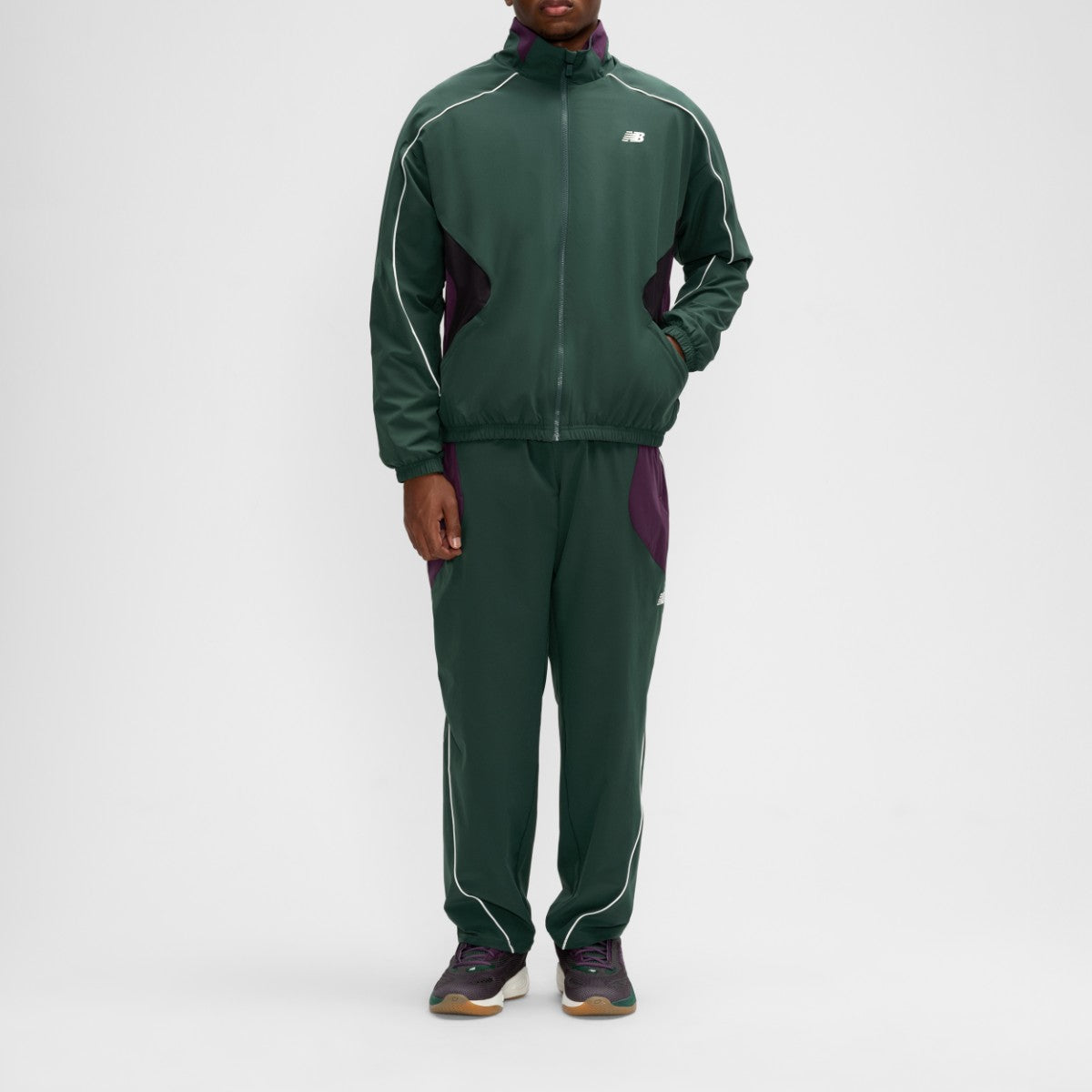 New Balance Basketball Color Block Woven Jacket ニューバランス バスケットボールカラーブロックウーブンジャケット MJ6174L【メンズ バスケットボール 快適 26SS】