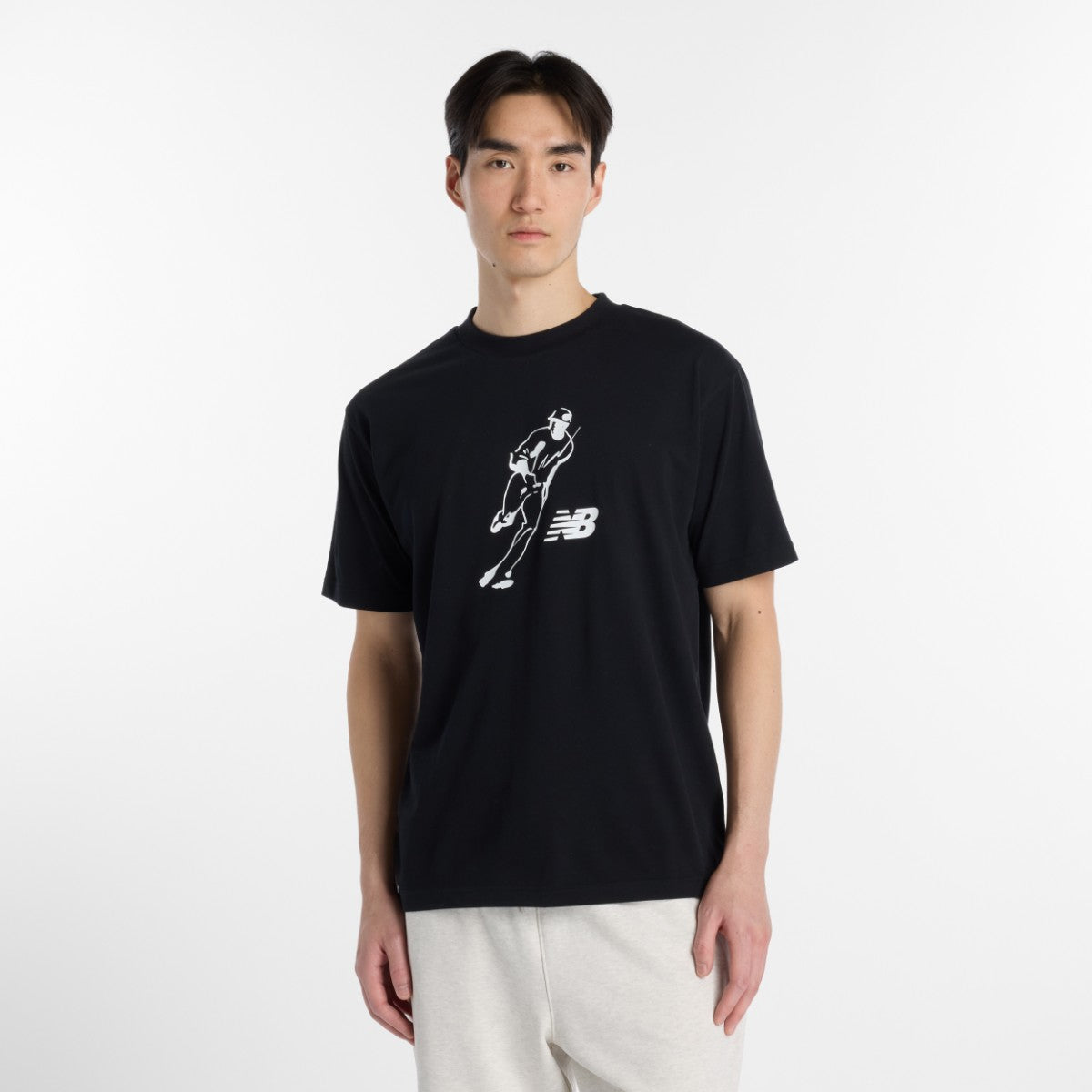 New Balance 大谷翔平 Always On Logo Short-Sleeve T-Shirt ニューバランス 大谷翔平オールウェイズオンロゴ半袖Tシャツ MT61V7X【メンズ 速乾素材 トレーニングウェア クルーネック コットンブレンド 26SS】