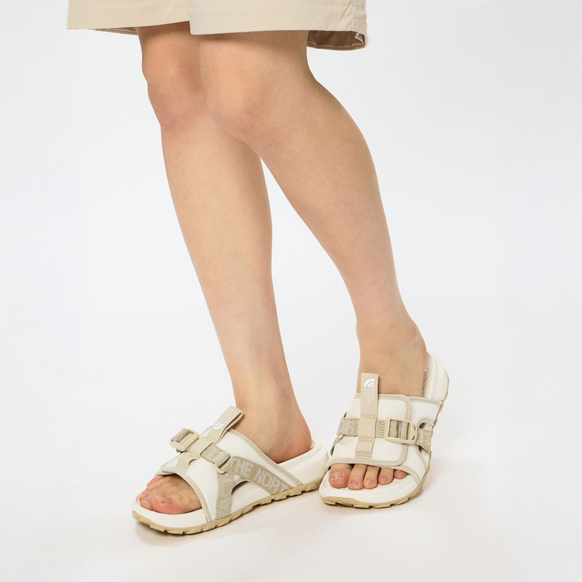 THE NORTH FACE EXPLORER CAMP SLIDES ザ・ノース・フェイス エクスプローラー キャンプ スライド NFW02552-WG【レディース 通気性メッシュ EVAフットベッド 26SS】