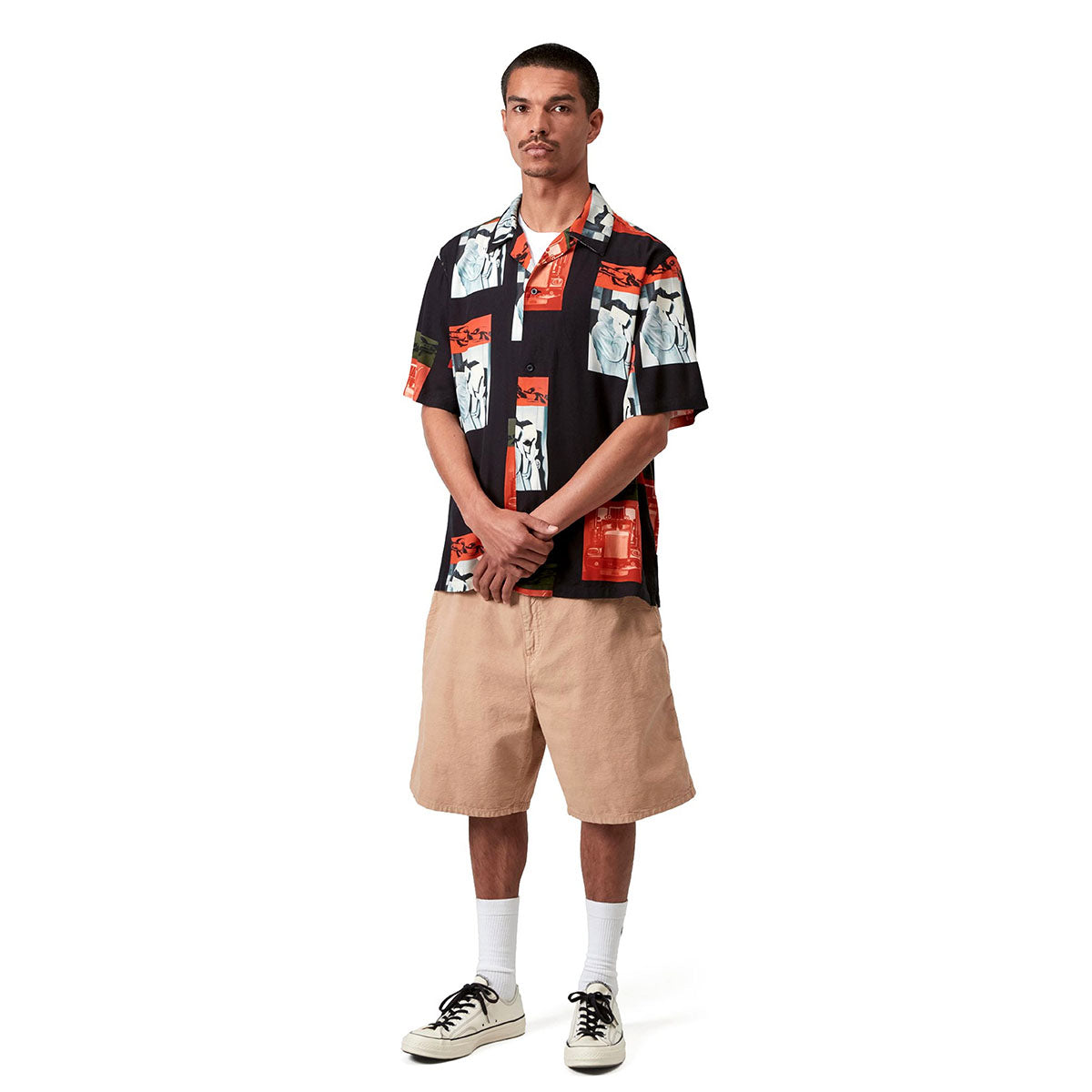 Carhartt WIP S/S SEAN HAMILTON SHIRT カーハートワークインプログレス ショートスリーブ ショーン ハミルトン シャツ I036290【メンズ 半袖シャツ 開襟シャツ ルーズフィットシャツ 総柄シャツ 26SS】