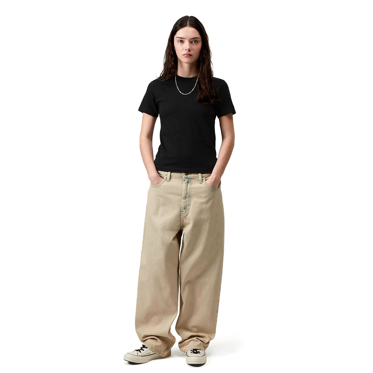 Carhartt WIP WOMEN'S S/S LUCA T-SHIRT カーハートワークインプログレス ウィメンズショートスリーブルカTシャツ I036365【レディース オーガニックコットン ジャージーTシャツ スリムフィット レディースTシャツ 26SS】