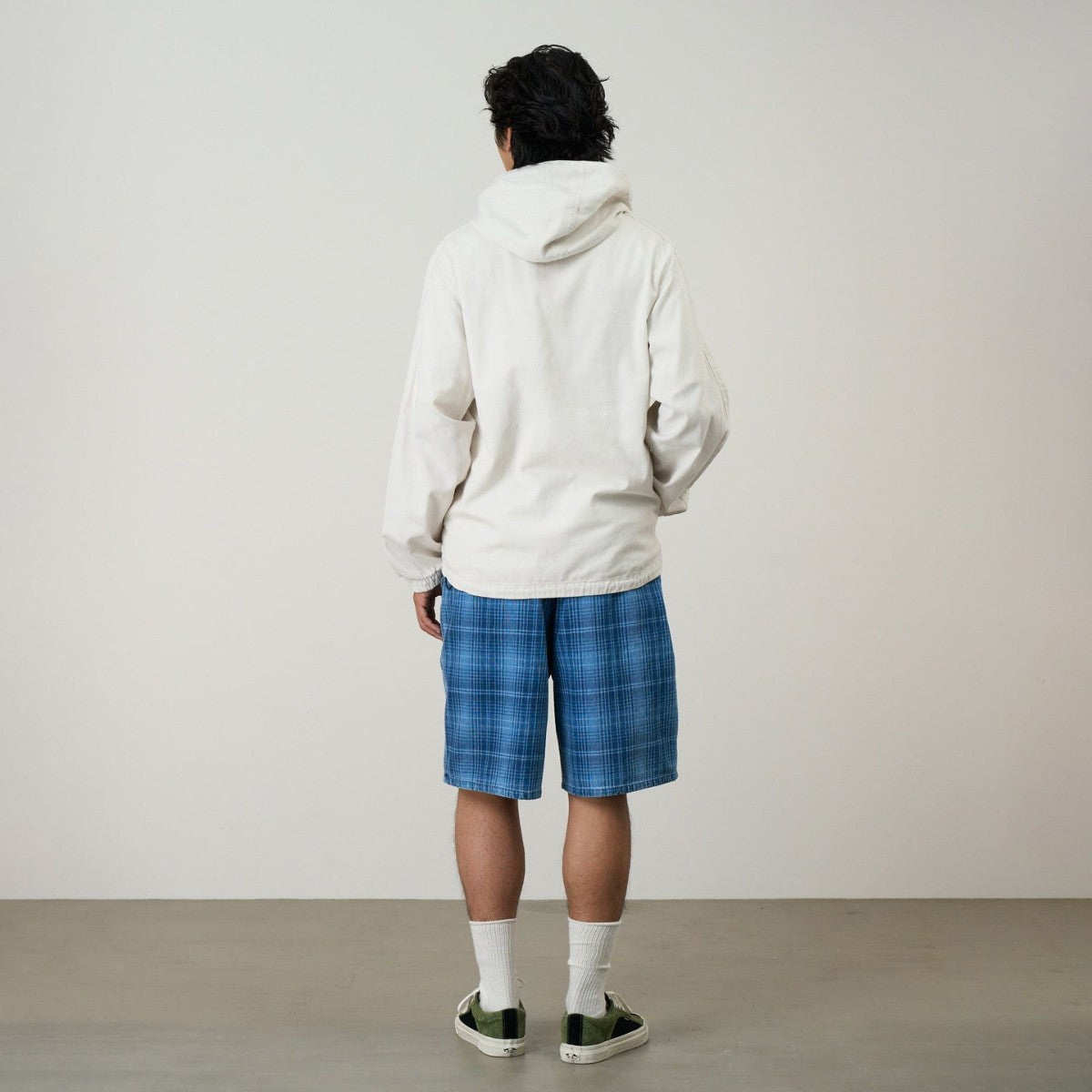 Gramicci LAGOON SHORT DENIM PLAID グラミチ ラグーン ショーツ デニム プレイド G6SM-P023【メンズ チェック柄 ハーフパンツ 26SS】