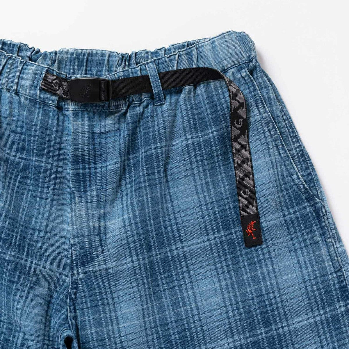 Gramicci LAGOON SHORT DENIM PLAID グラミチ ラグーン ショーツ デニム プレイド G6SM-P023【メンズ チェック柄 ハーフパンツ 26SS】