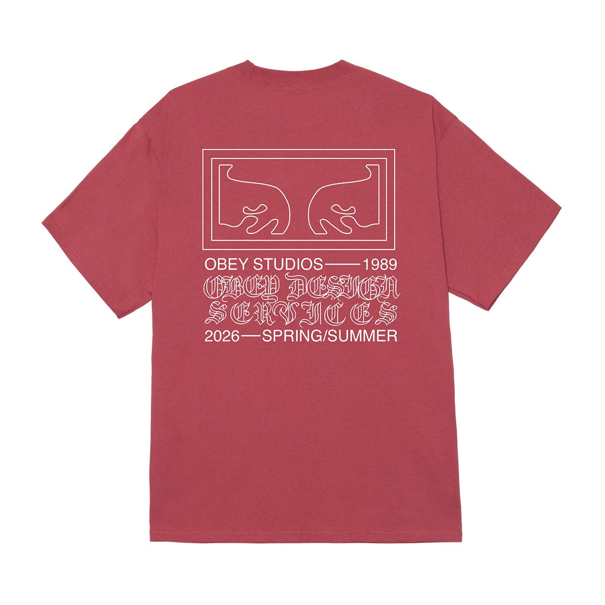OBEY OBEY DESIGN SERVICES オベイ オベイ デザイン サービスズ 165264353【メンズ コットン素材 グラフィック 半袖 26SS】