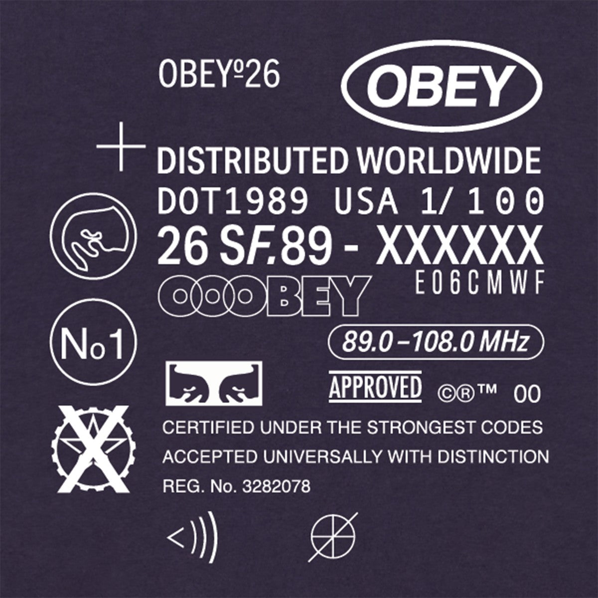 OBEY OBEY CODE オベイ オベイ コード 167924337【メンズ コットン素材 グラフィック 半袖 26SS】