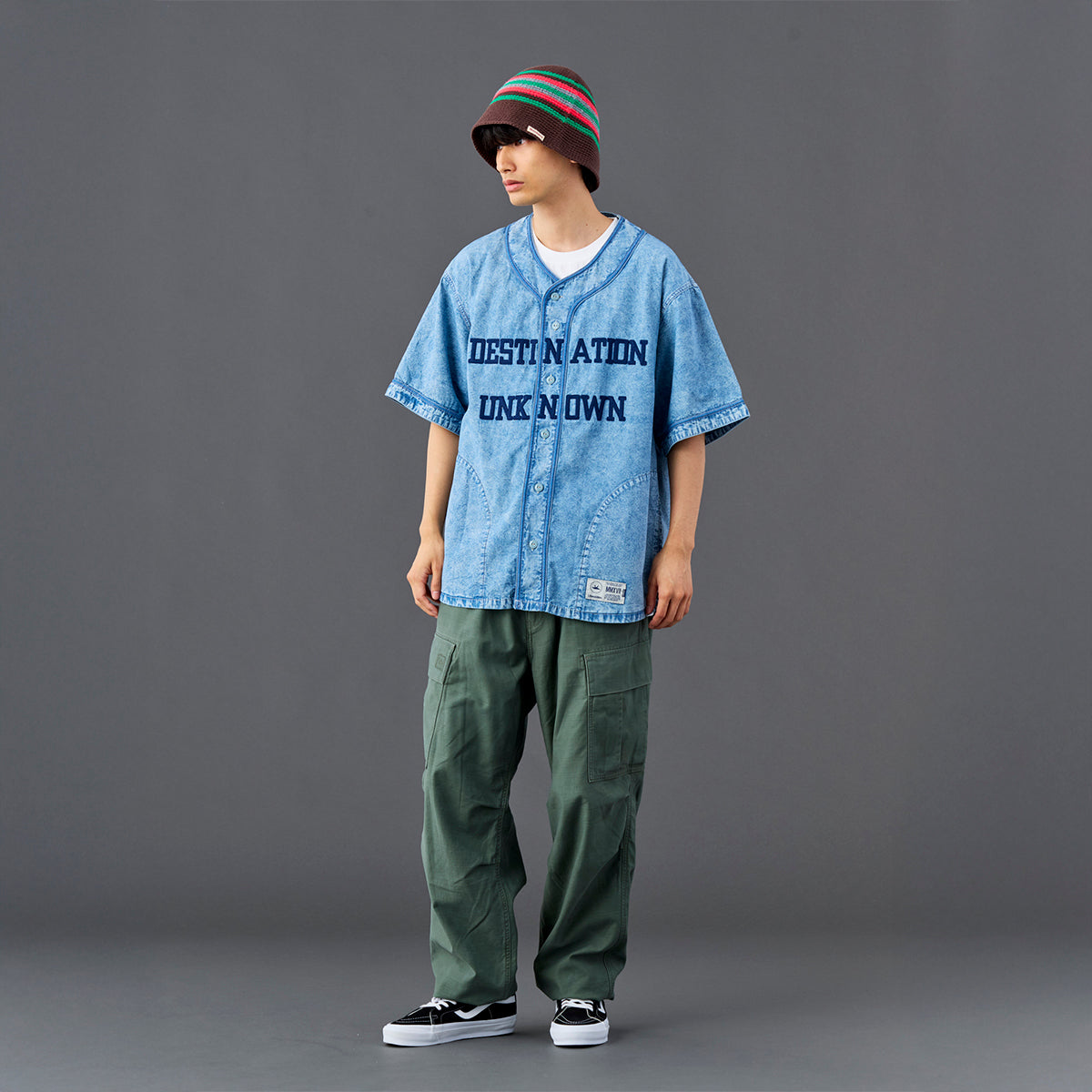 Liberaiders CHAMBRAY BASEBALL SHIRT リベレイダース シャンブレー ベースボール シャツ 732012601【メンズ ベースボールシャツ ブリーチ加工 ポケット 26SS】