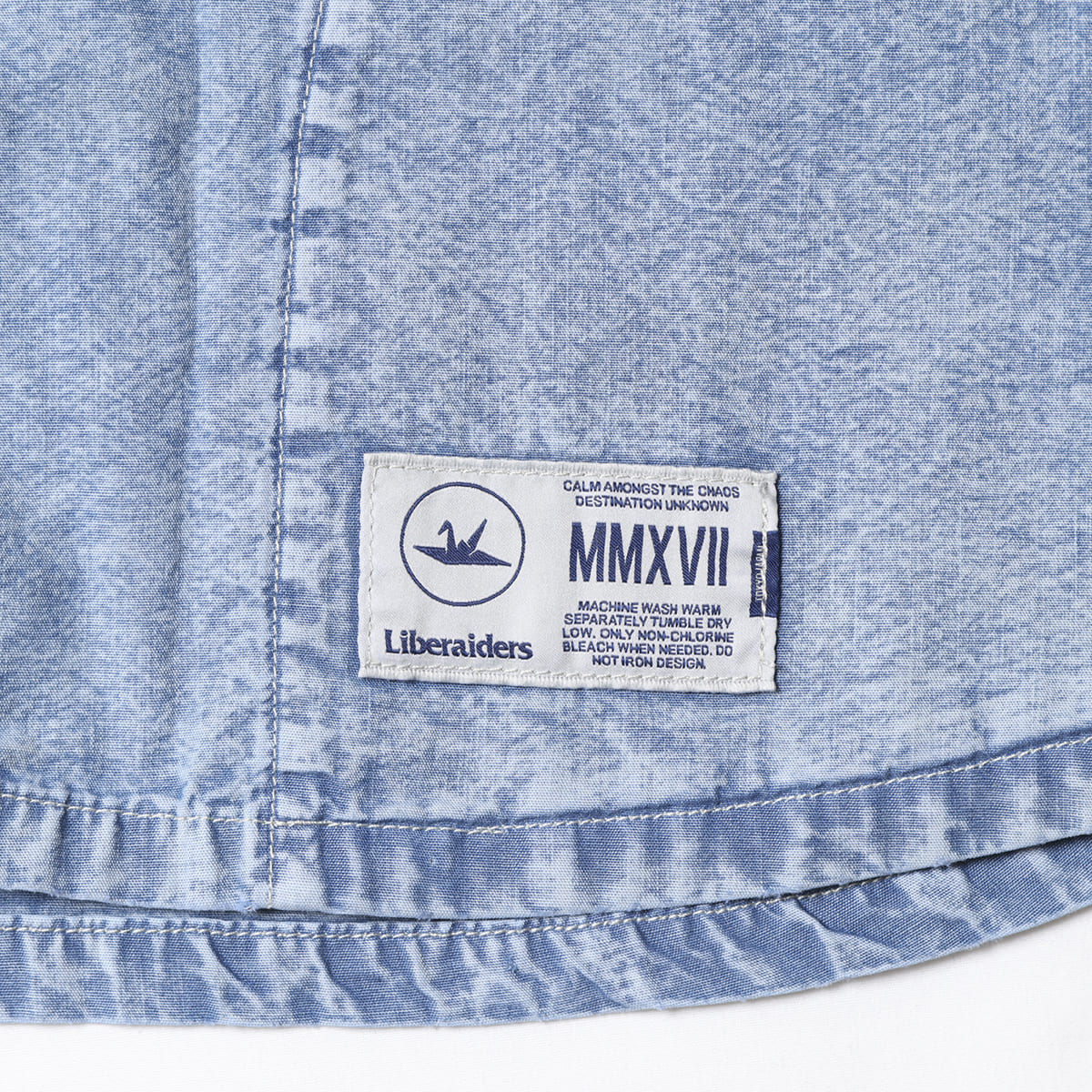 Liberaiders CHAMBRAY BASEBALL SHIRT リベレイダース シャンブレー ベースボール シャツ 732012601【メンズ ベースボールシャツ ブリーチ加工 ポケット 26SS】