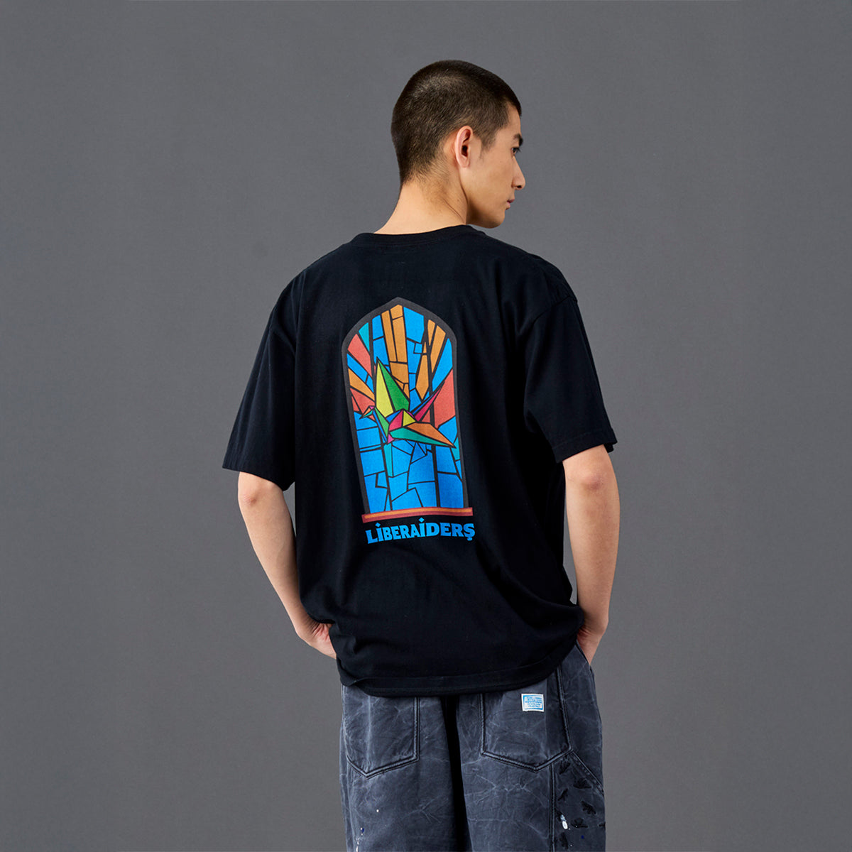 Liberaiders STAINED GLASS TEE リベレイダース ステンドグラス ティー 736112601【メンズ Tシャツ 半袖 グラフィックTシャツ カジュアルトップス 26SS】