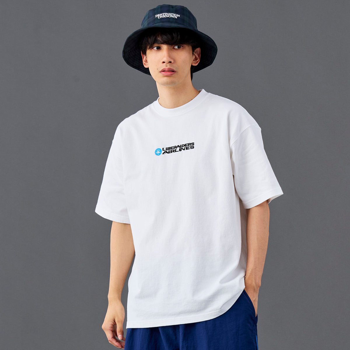 Liberaiders AIRLINE HEAVY WEIGHT TEE リベレイダース エアライン ヘビーウェイト ティー 736242601【メンズ 半袖 ゆったりシルエット 刺繍 26SS】