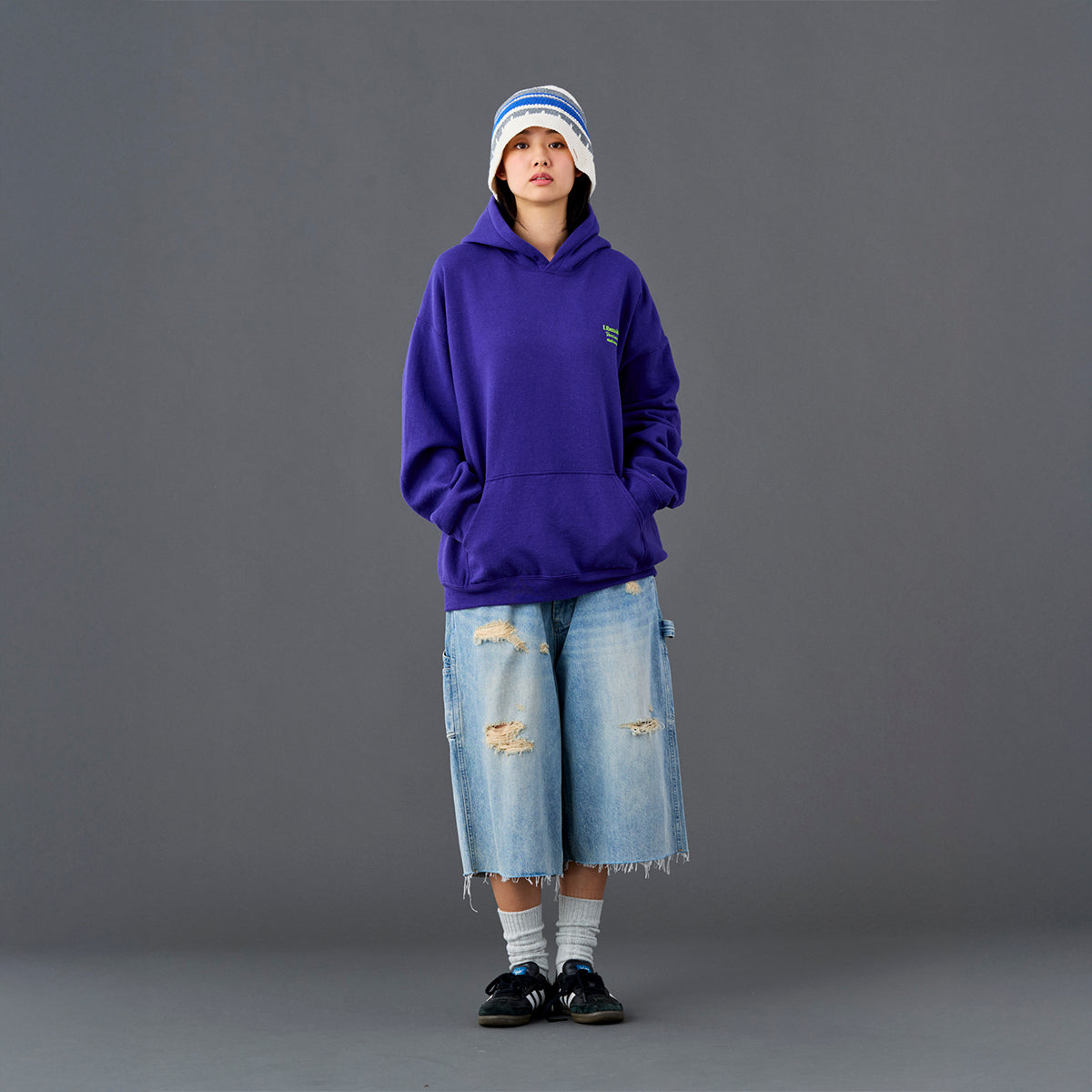 Liberaiders DAMAGED DENIM BUGGY SHORTS リベレイダース ダメージド デニム バギー ショーツ 738032601【メンズ デニムショーツ バギーショーツ ハーフパンツ カジュアルパンツ 26SS】